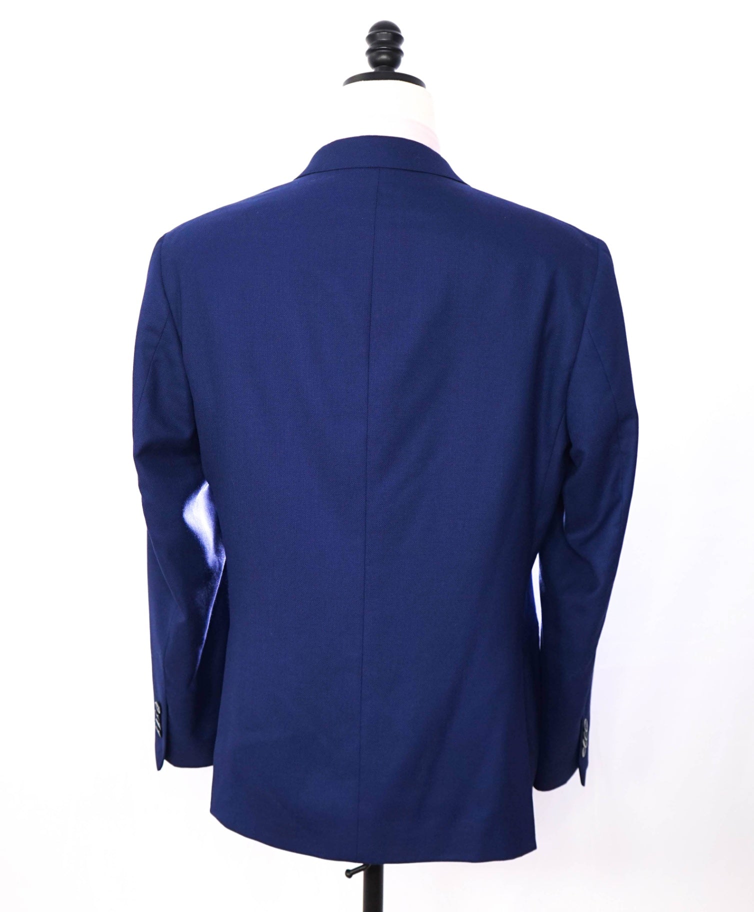 $998 ZEGNA For SFA - Navy Blue Woven Wool/Silk Blazer - 44R