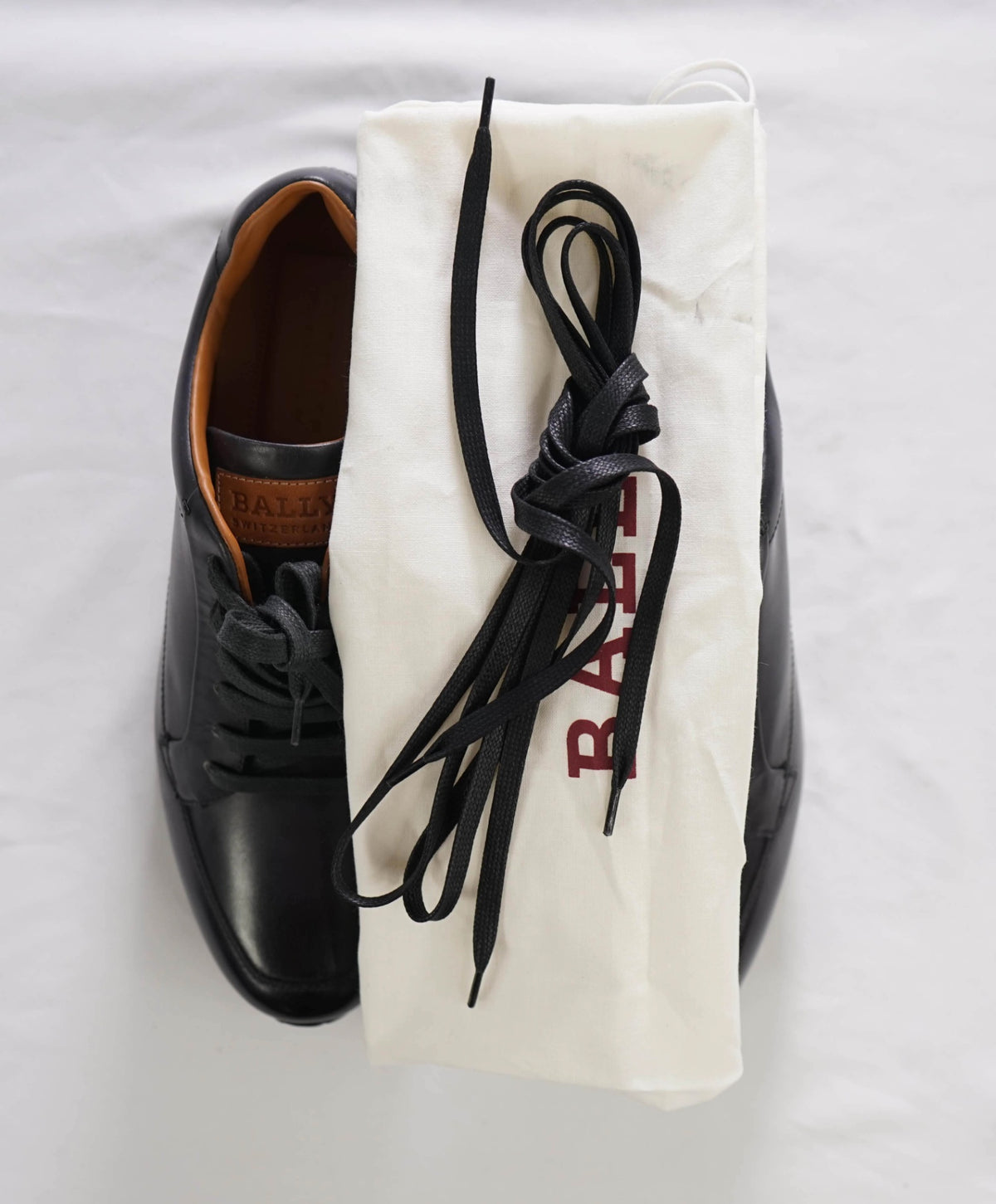 $550 BALLY - Deep Gray Leather Sneakers - US 7 (6UK)