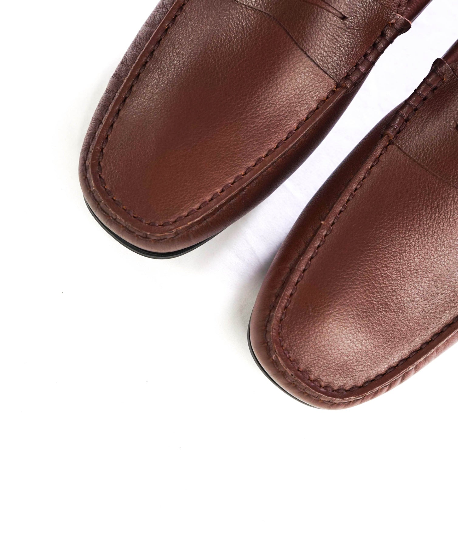 $975 TOD'S - Brown Pebble Leather Driving Loafers - US 6.5 (5.5UK)