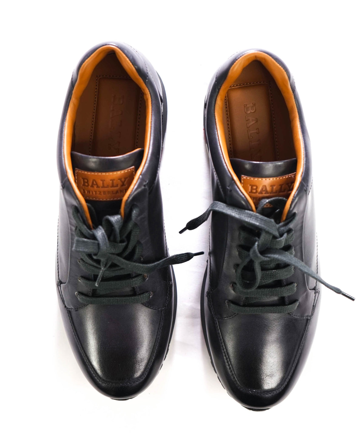 $550 BALLY - Deep Gray Leather Sneakers - US 7 (6UK)