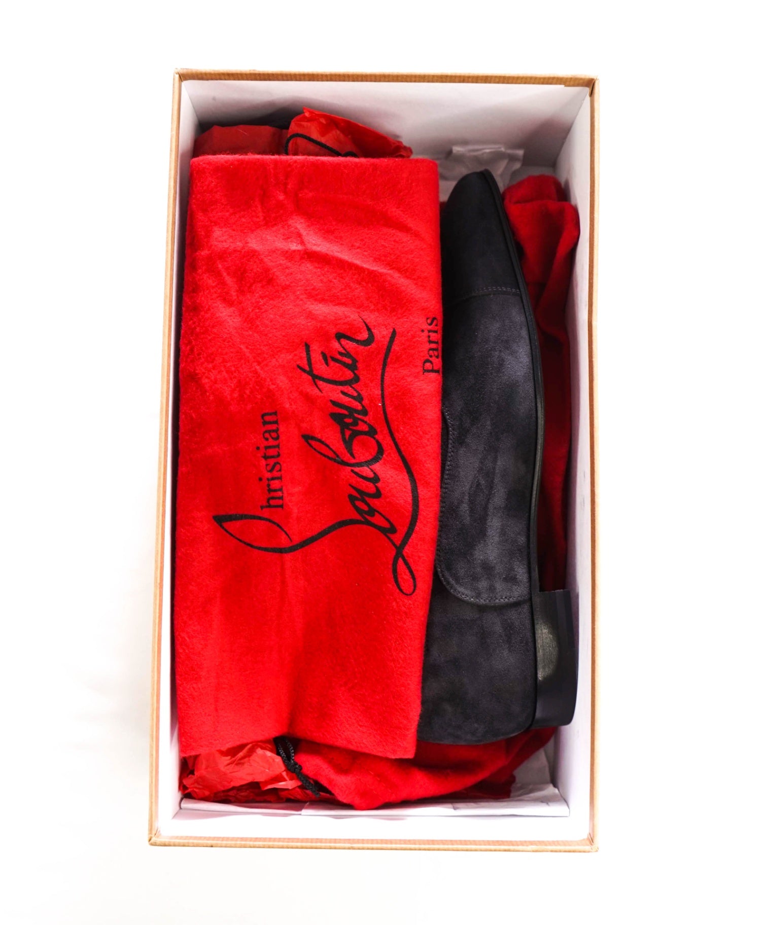 $1,050 LOUBOUTIN - Gray Suede "GREGGO" Oxfords - US 8.5 (41.5EU)