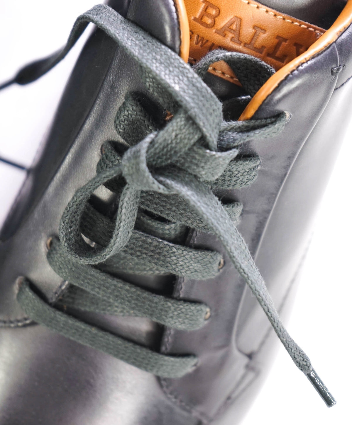 $550 BALLY - Deep Gray Leather Sneakers - US 7 (6UK)