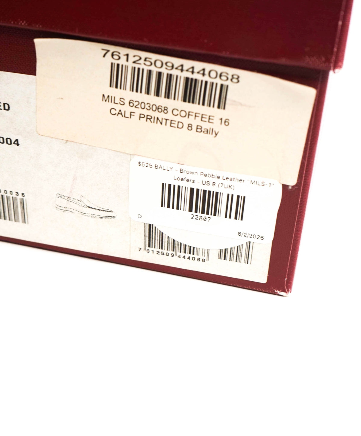 $525 BALLY - Brown Pebble Leather "MILS-1" Loafers - US 8 (7UK)
