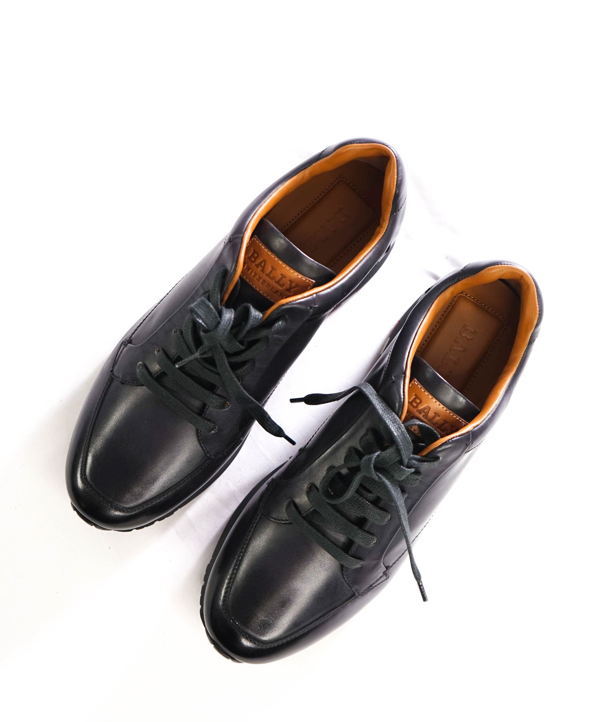 $550 BALLY - Deep Gray Leather Sneakers - US 7 (6UK)