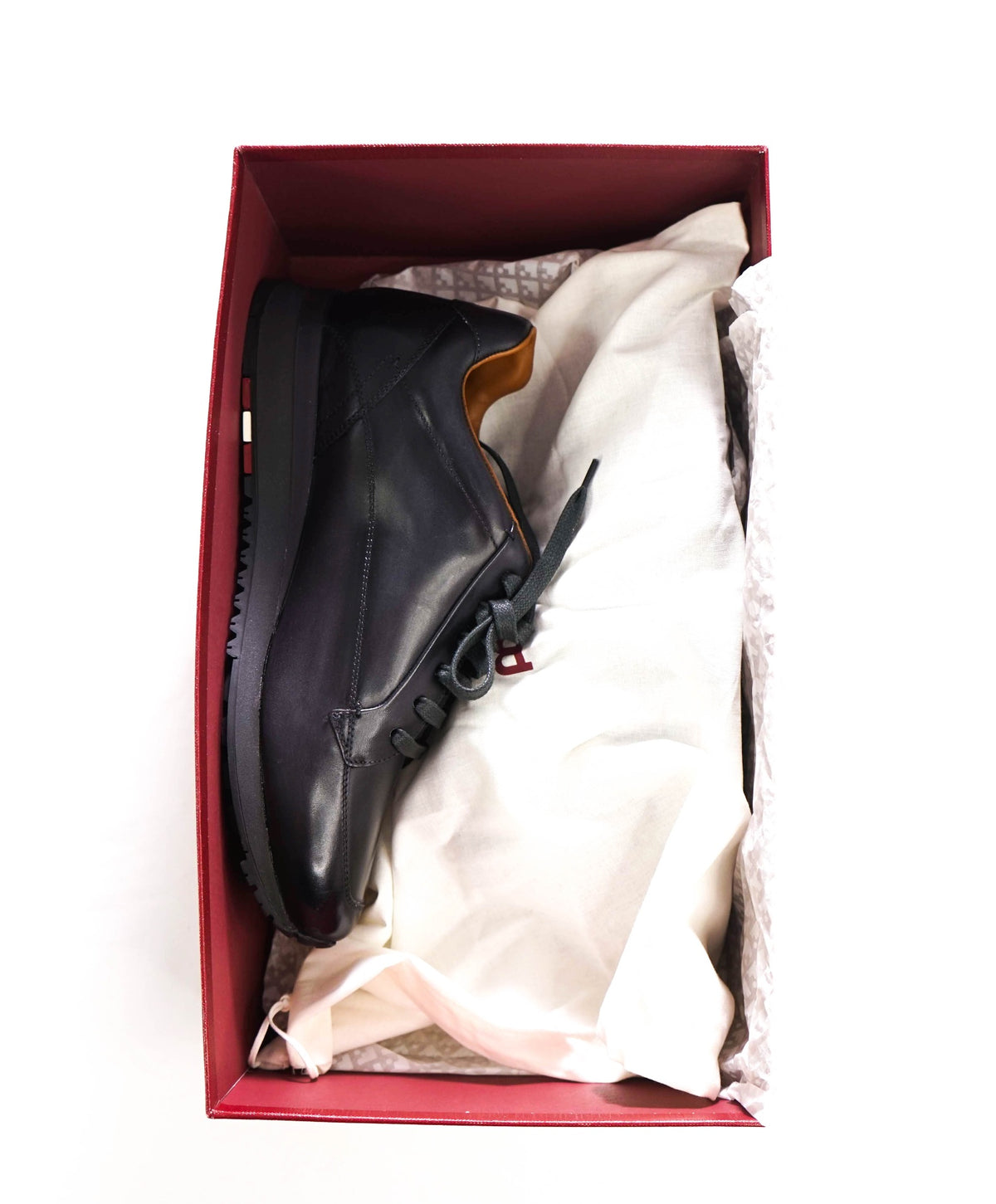 $550 BALLY - Deep Gray Leather Sneakers - US 7 (6UK)