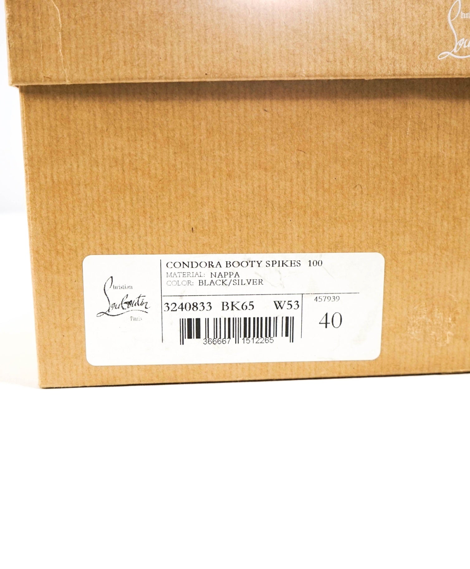 $2,395 LOUBOUTIN - Black "CONDORA SPIKES" 100mm Bootie - US 10 (40EU)