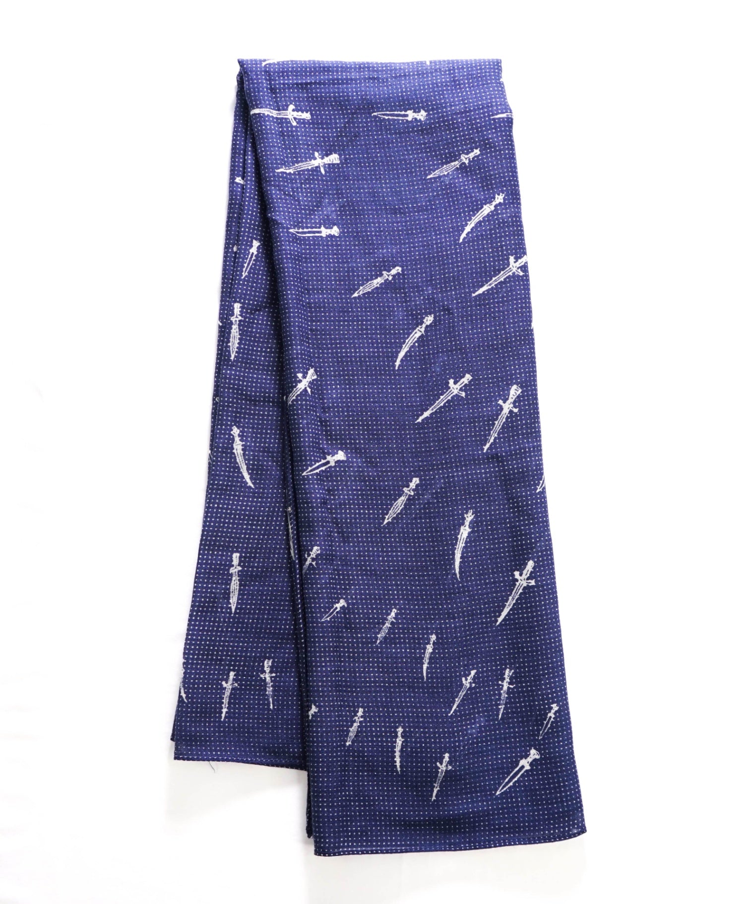 $300 RAG AND BONE - Blue Dagger Print Scarf - 52" x 70.5"