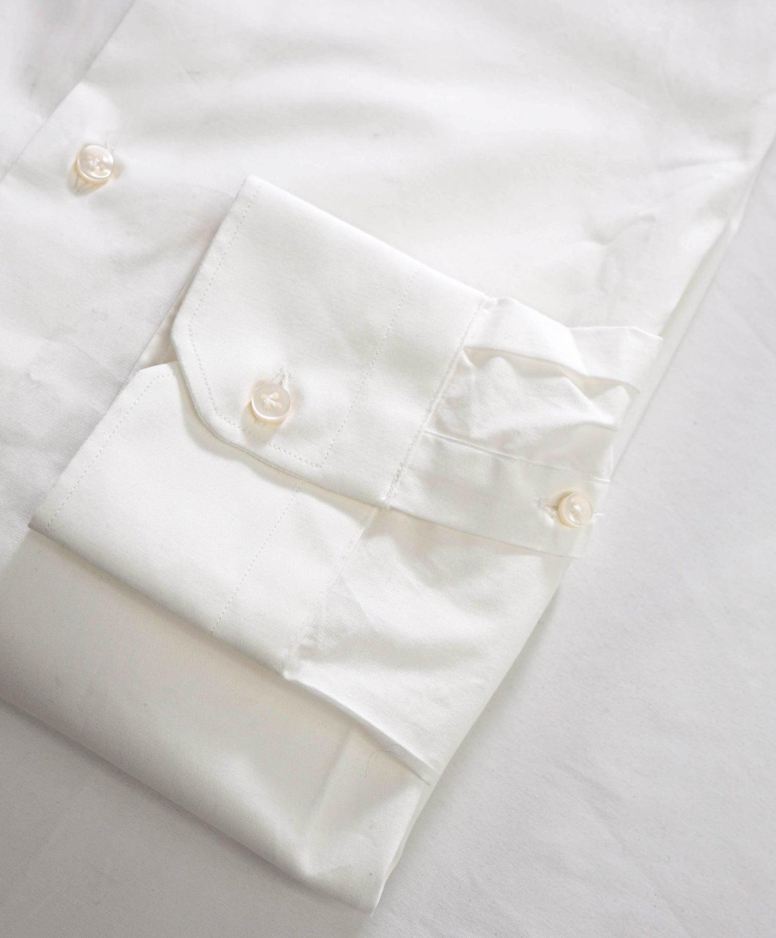 $495 SARTORIO NAPOLI - Solid White Stretch Cotton Shirt - 17 | 43