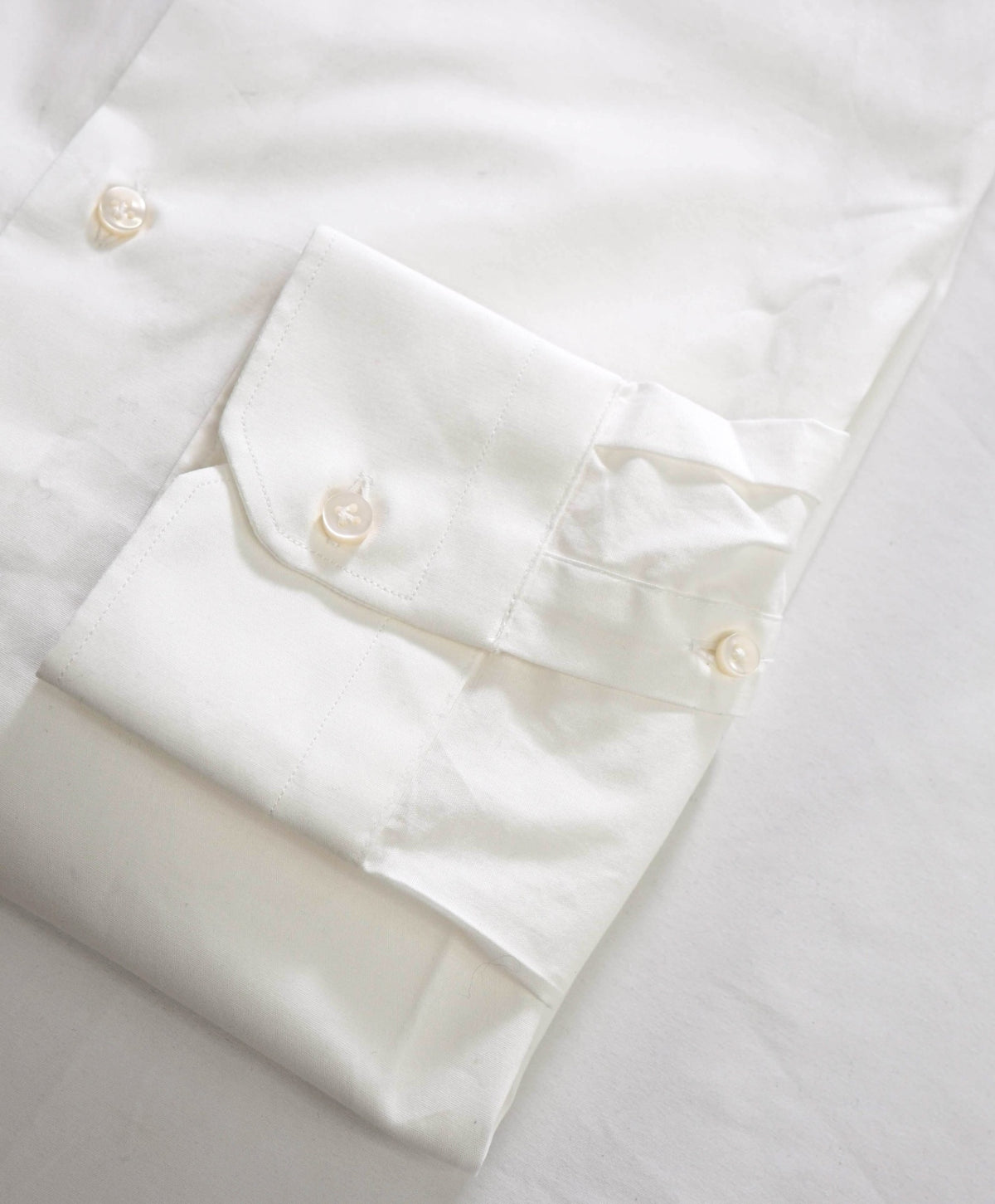 $495 SARTORIO NAPOLI - Solid White Stretch Cotton Shirt - 17 | 43
