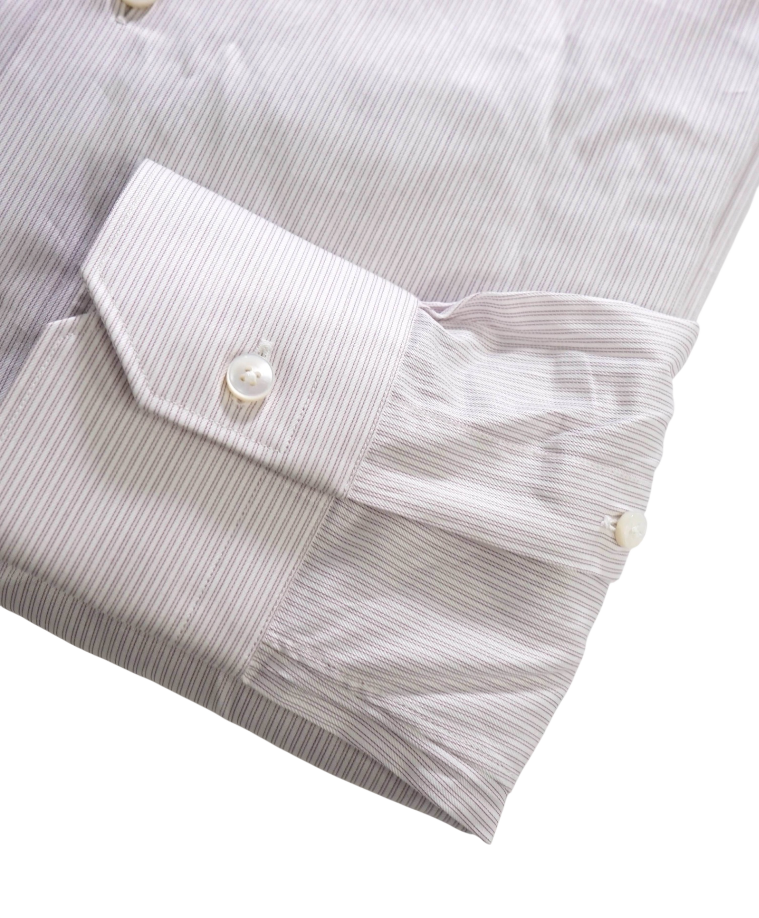 $795 ZEGNA - Purple Micro-stripe "TROFEO" Cotton Shirt - 16 / 41