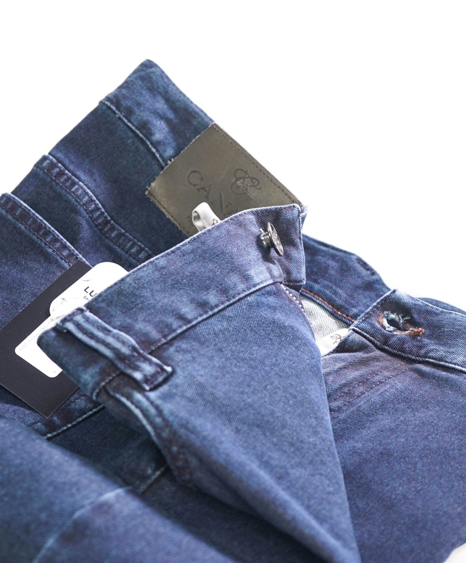 $440 CANALI - Medium Wash Denim Jeans - 38W