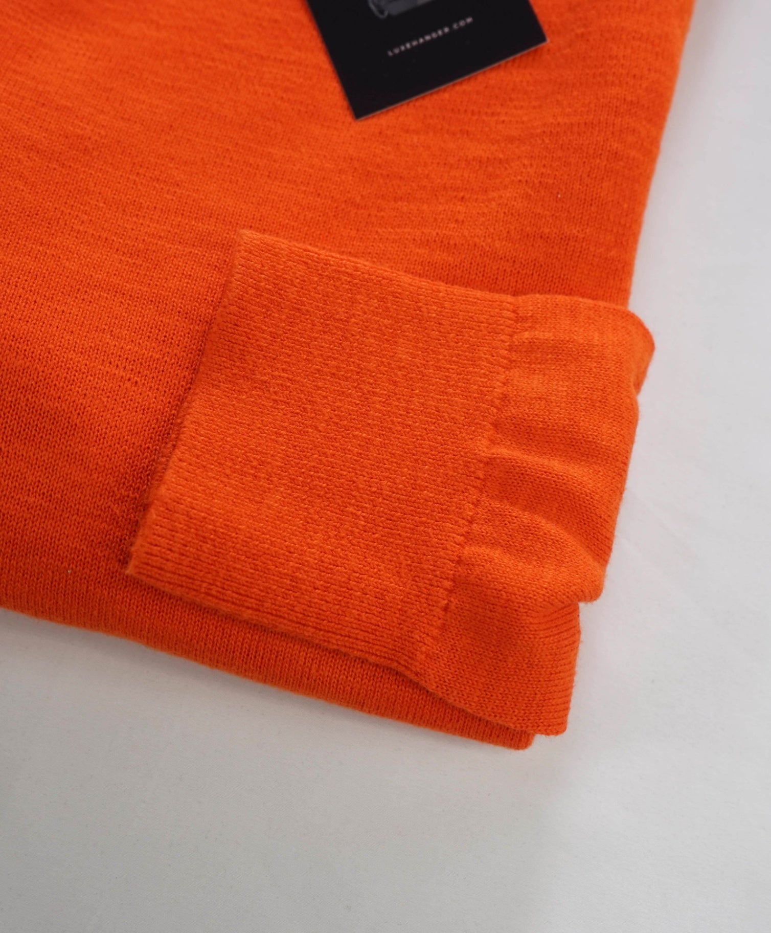 $90 BANANA REPUBLIC - Orange Cotton Crew-Neck Sweater - S