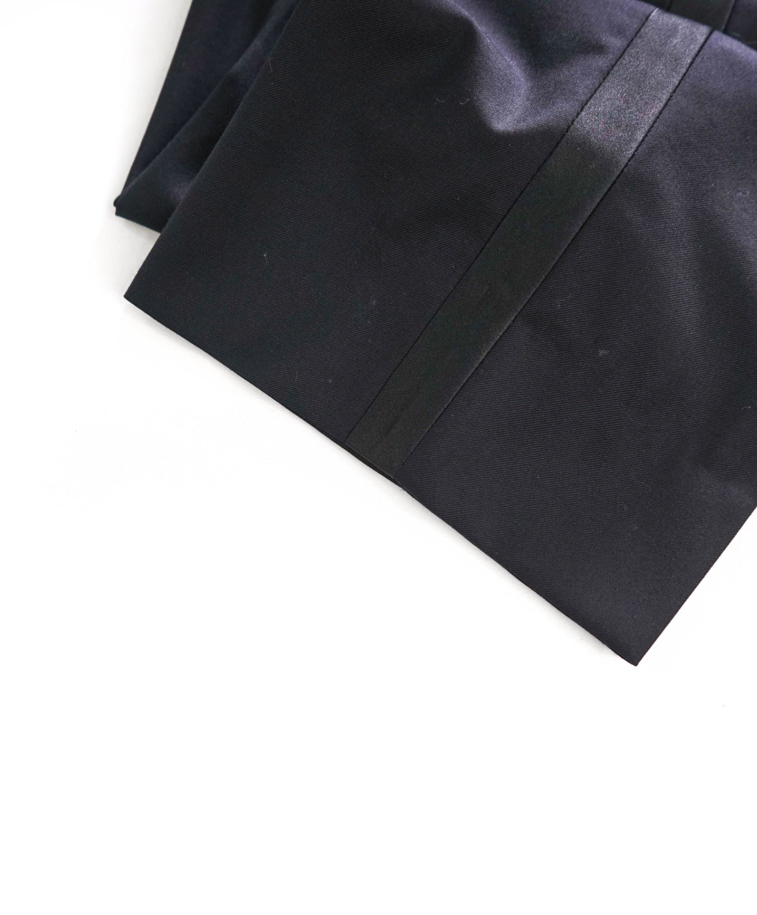$1,275 GIORGIO ARMANI - Black Wool Tuxedo Pants - 40W