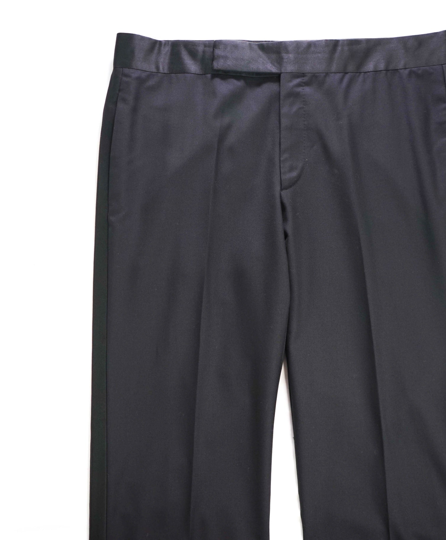 $1,275 GIORGIO ARMANI - Black Wool Tuxedo Pants - 40W