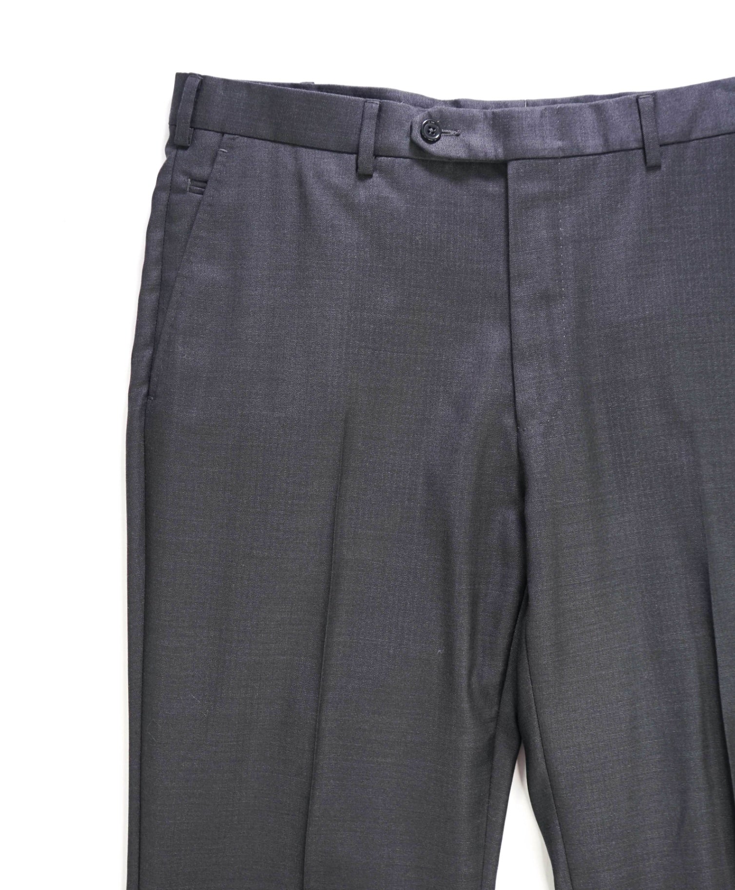 $895 ZEGNA - Dark Gray Wool/Silk "Manhattan" Pants - 37W