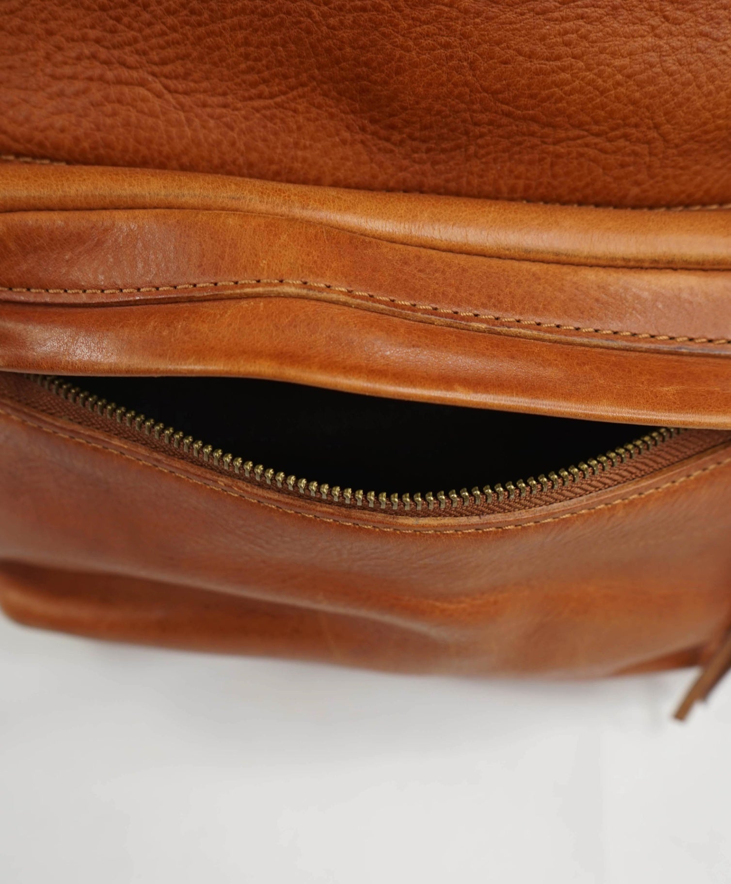 $230 MADEWELL - Saddle Brown Leather Backpack