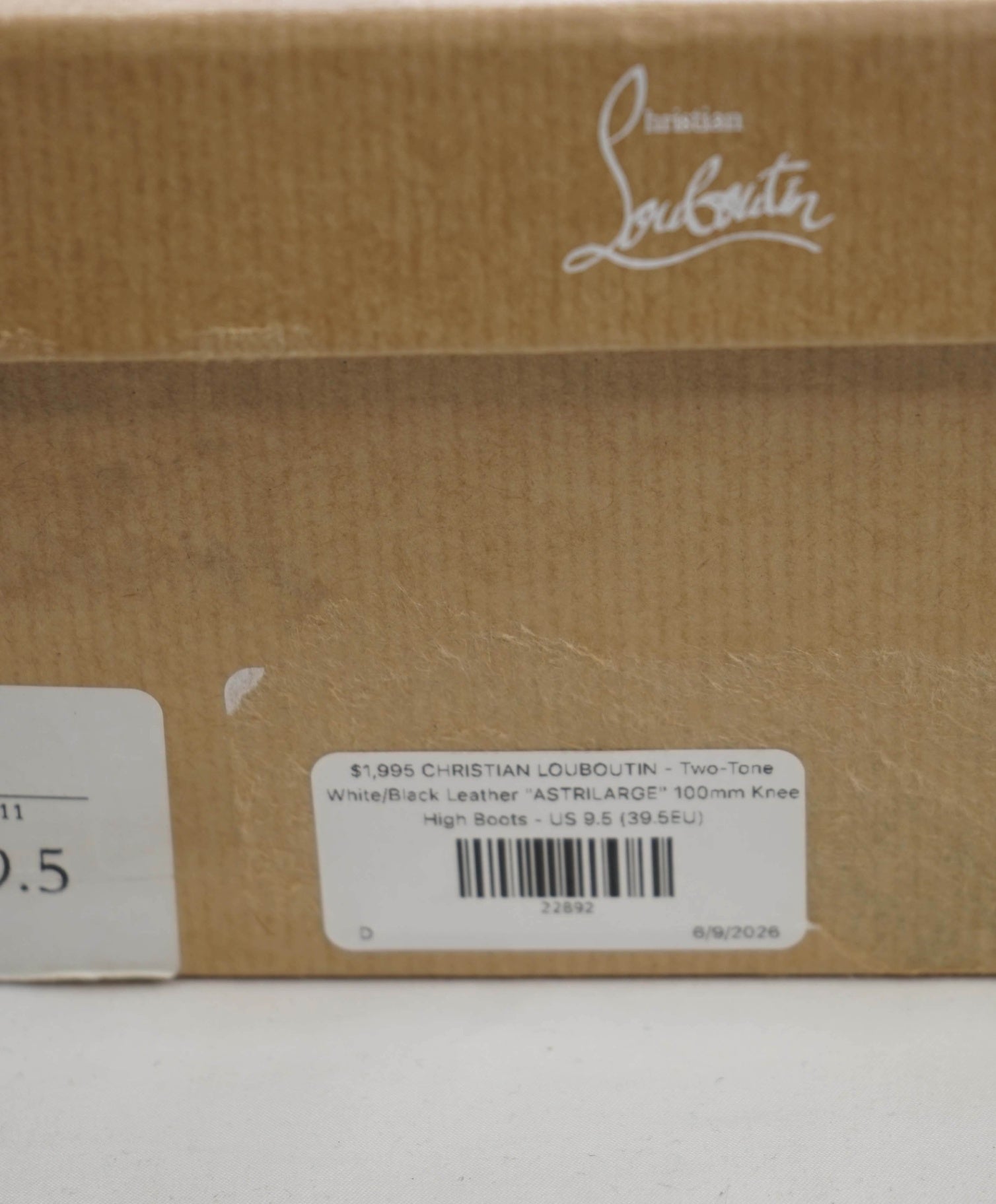 $1,995 LOUBOUTIN - Leather ASTRILARGE 100mm Knee Boots - 39.5EU