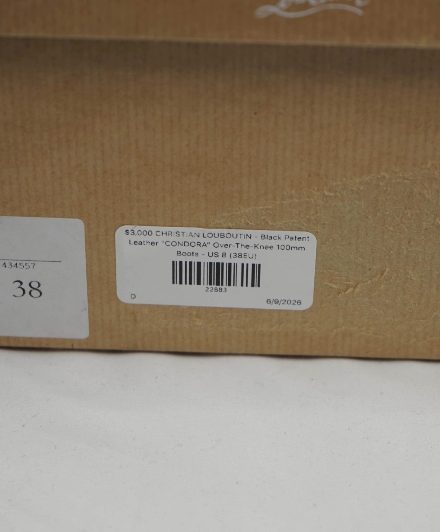 $3,000 LOUBOUTIN - CONDORA Over-Knee 100mm Boots- 38EU