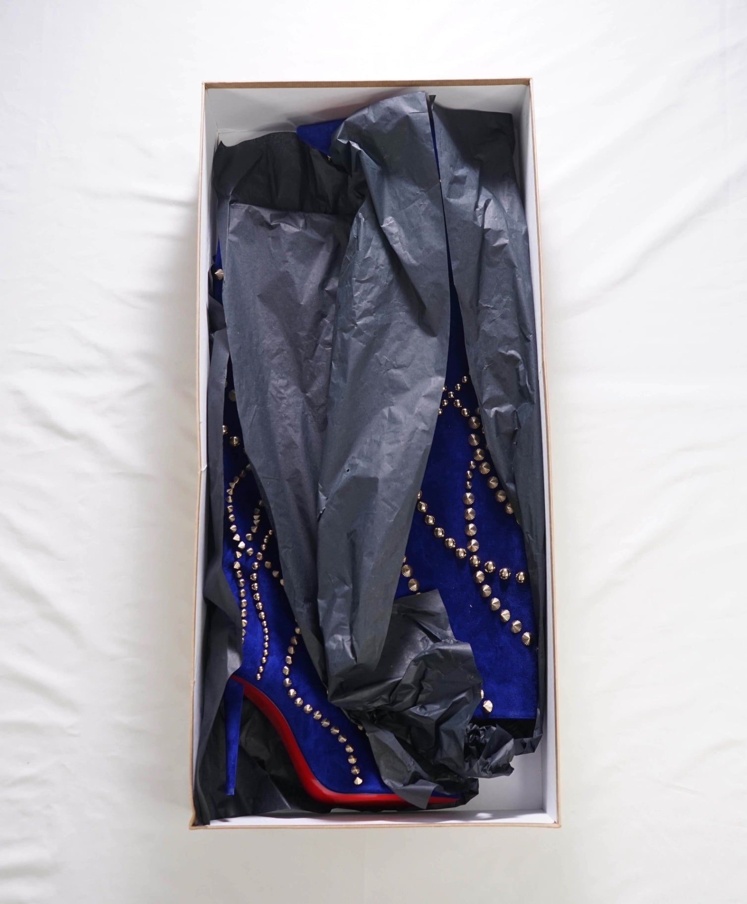 $3,995 LOUBOUTIN -"ASTRILARGE PIKA" 100mm Knee Boots -40EU