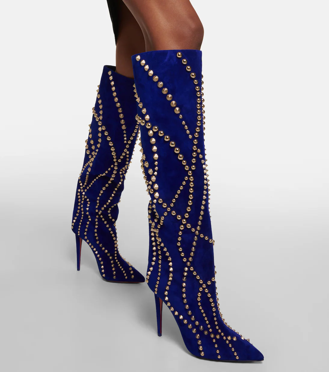 $3,995 LOUBOUTIN -"ASTRILARGE PIKA" 100mm Knee Boots - 39EU