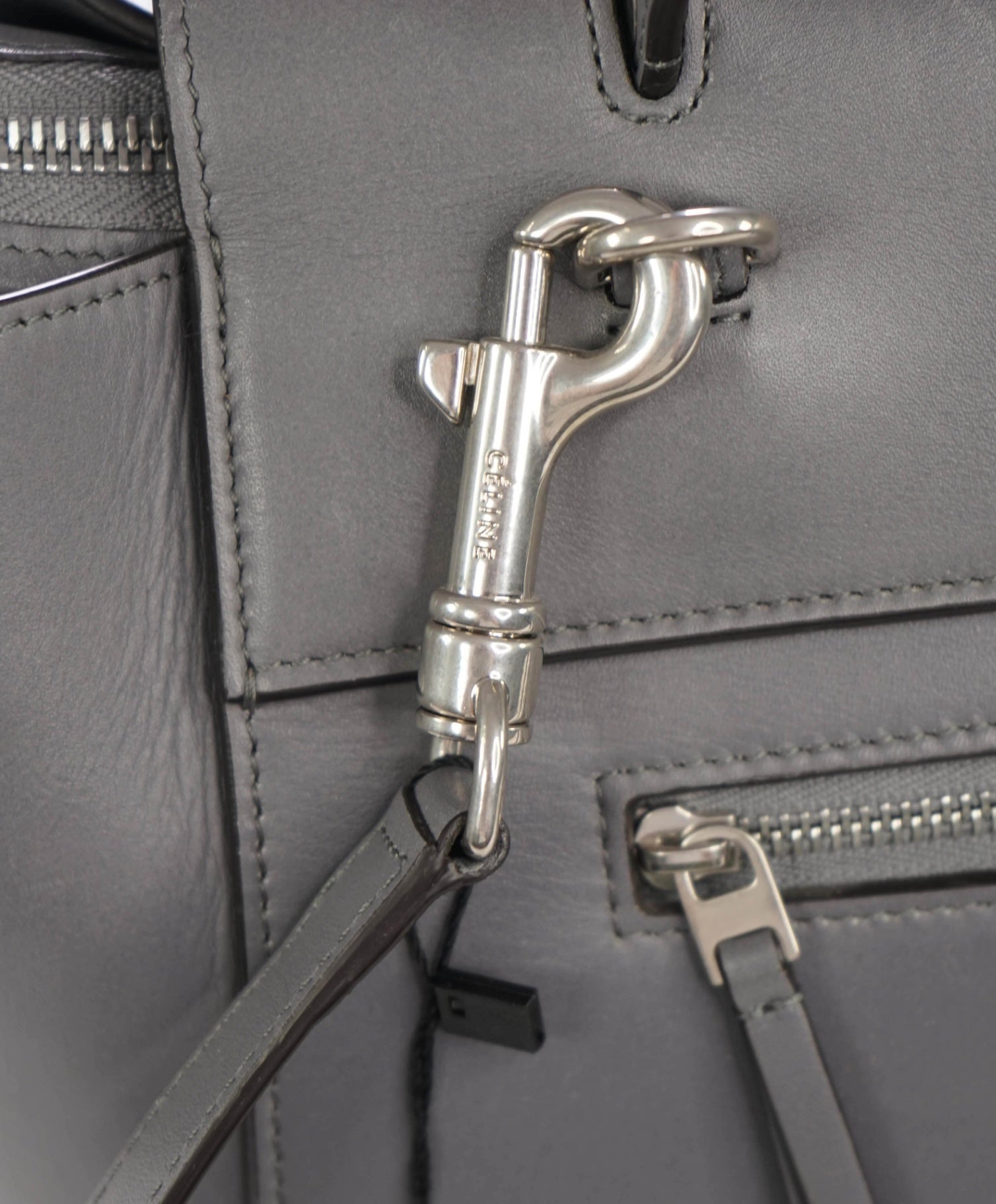 $2,450 CELINE - "THE KNOT" Calfskin Gray Leather Handbag - Mini