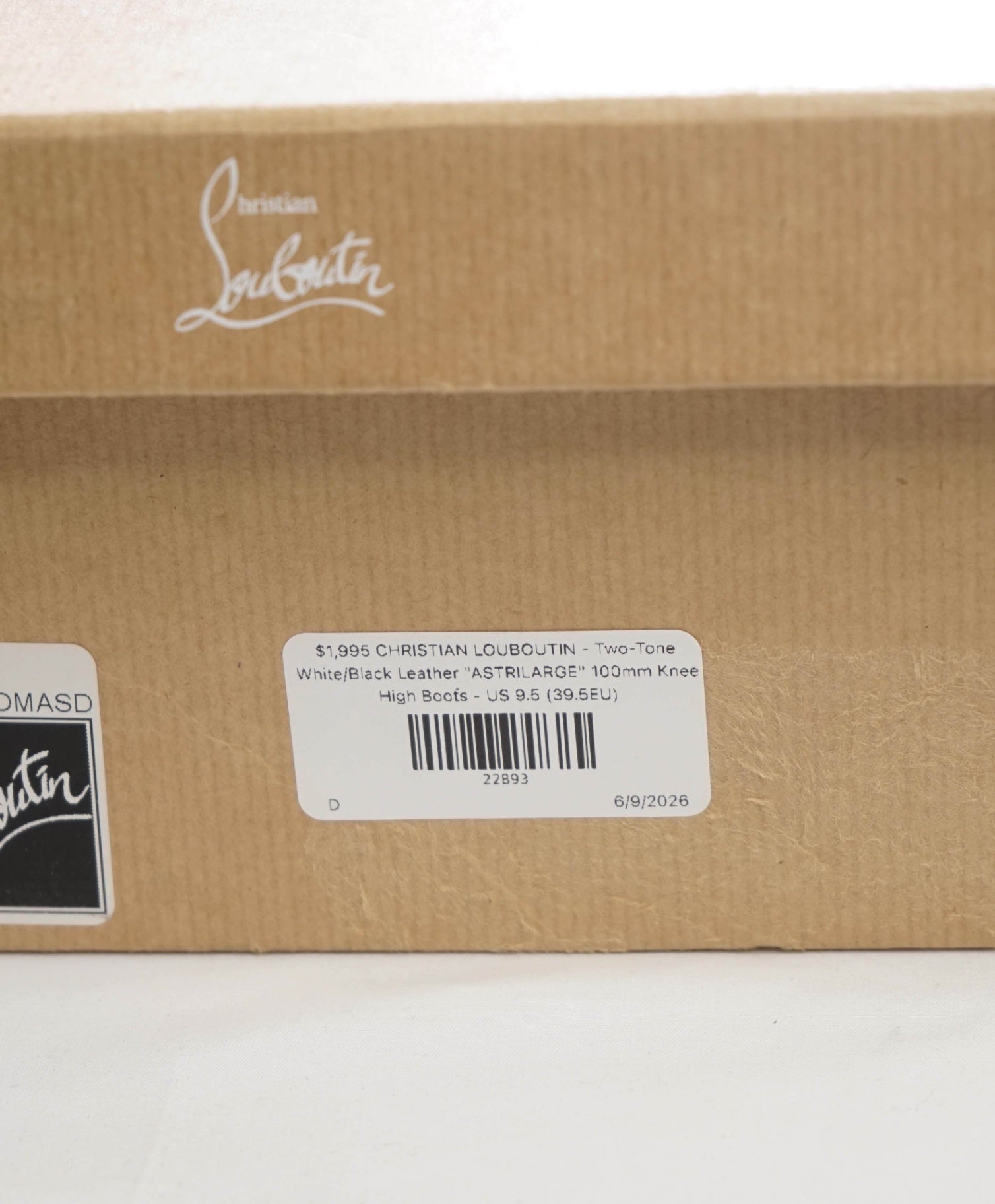 $1,995 LOUBOUTIN - Leather ASTRILARGE 100mm Knee Boots - 39.5EU