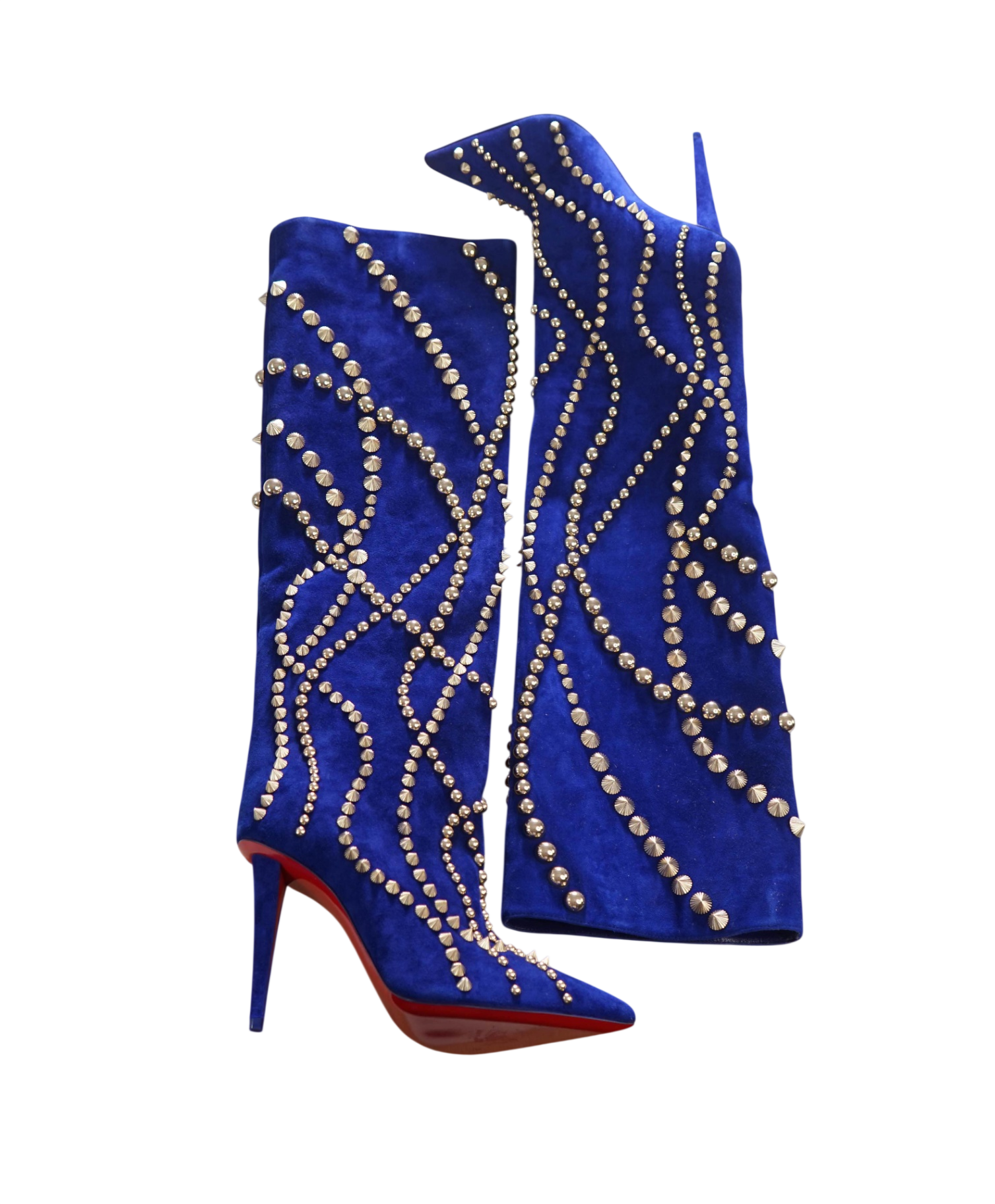 $3,995 LOUBOUTIN - "ASTRILARGE PIKA" 100mm Knee Boots - 37EU