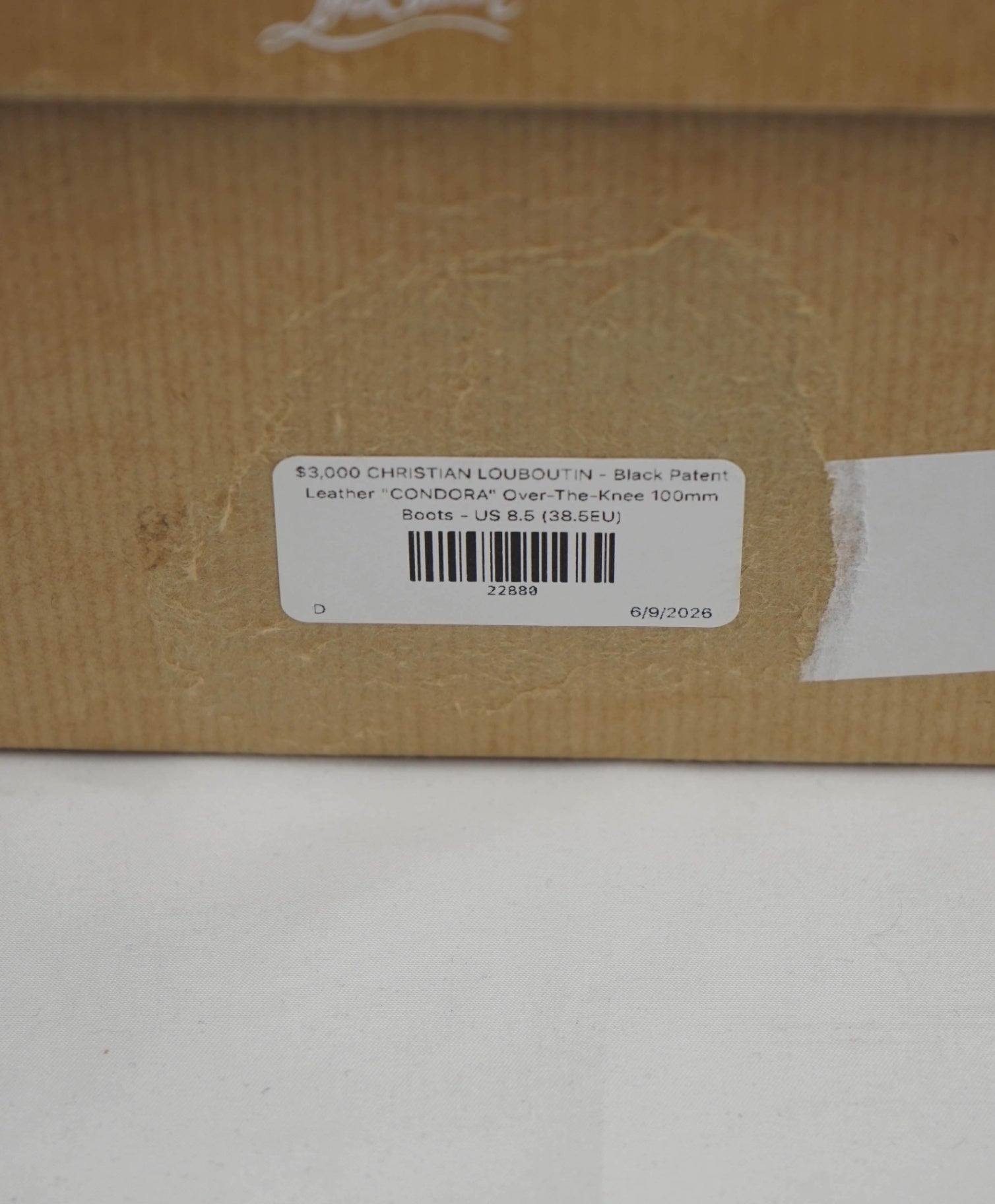 $3,000 LOUBOUTIN - CONDORA Over-Knee 100mm Boots- 38.5EU