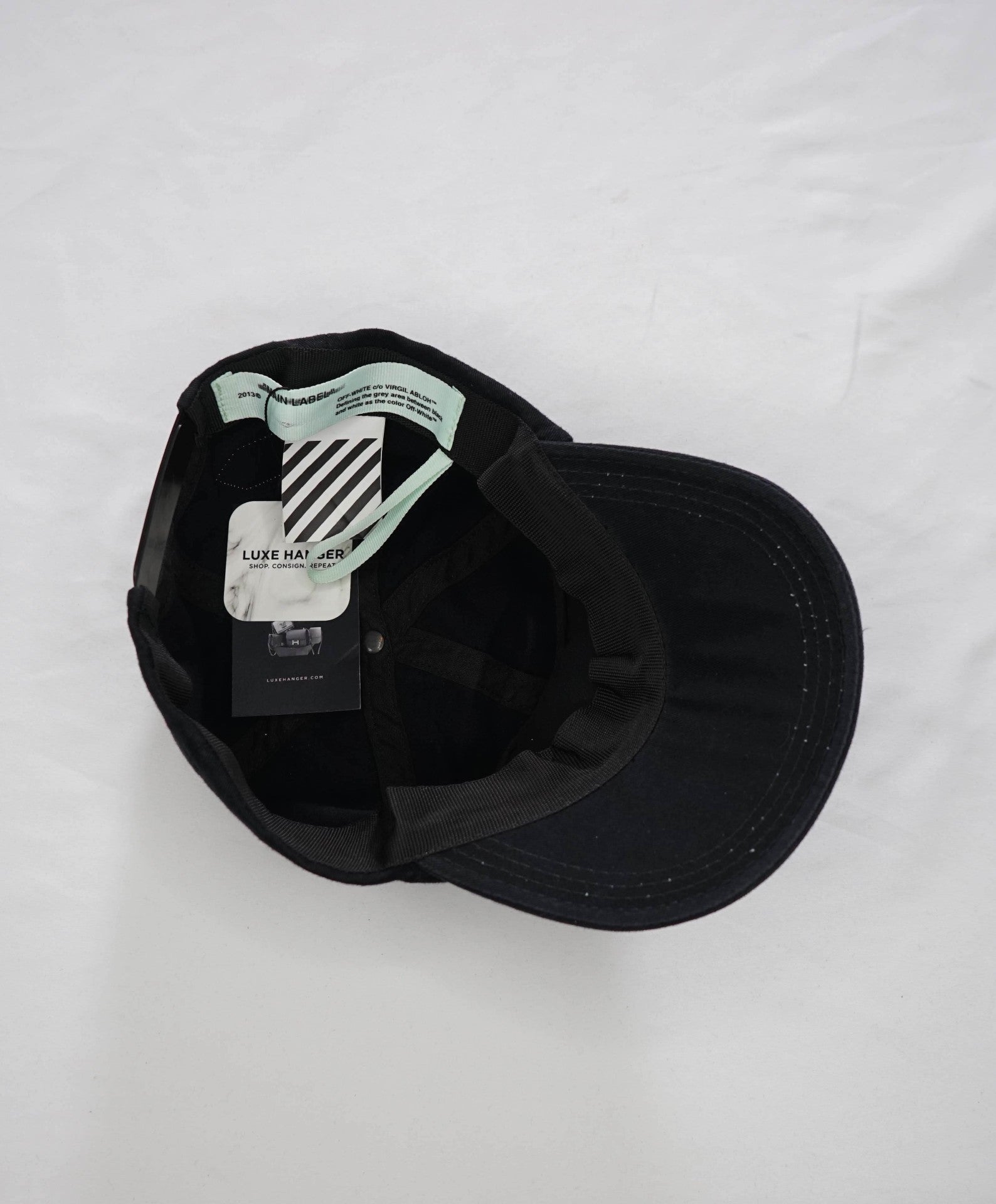 $315 OFF-WHITE - "IMPRESSIONISM" Black Baseball Hat - O/S