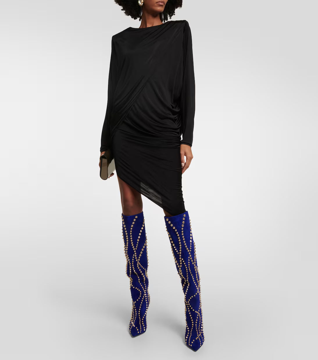 $3,995 LOUBOUTIN -"ASTRILARGE PIKA" 100mm Knee Boots- 36.5EU
