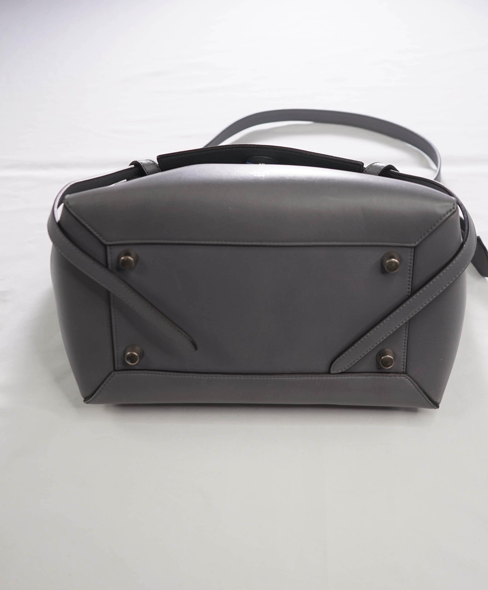 $2,450 CELINE - "THE KNOT" Calfskin Gray Leather Handbag - Mini