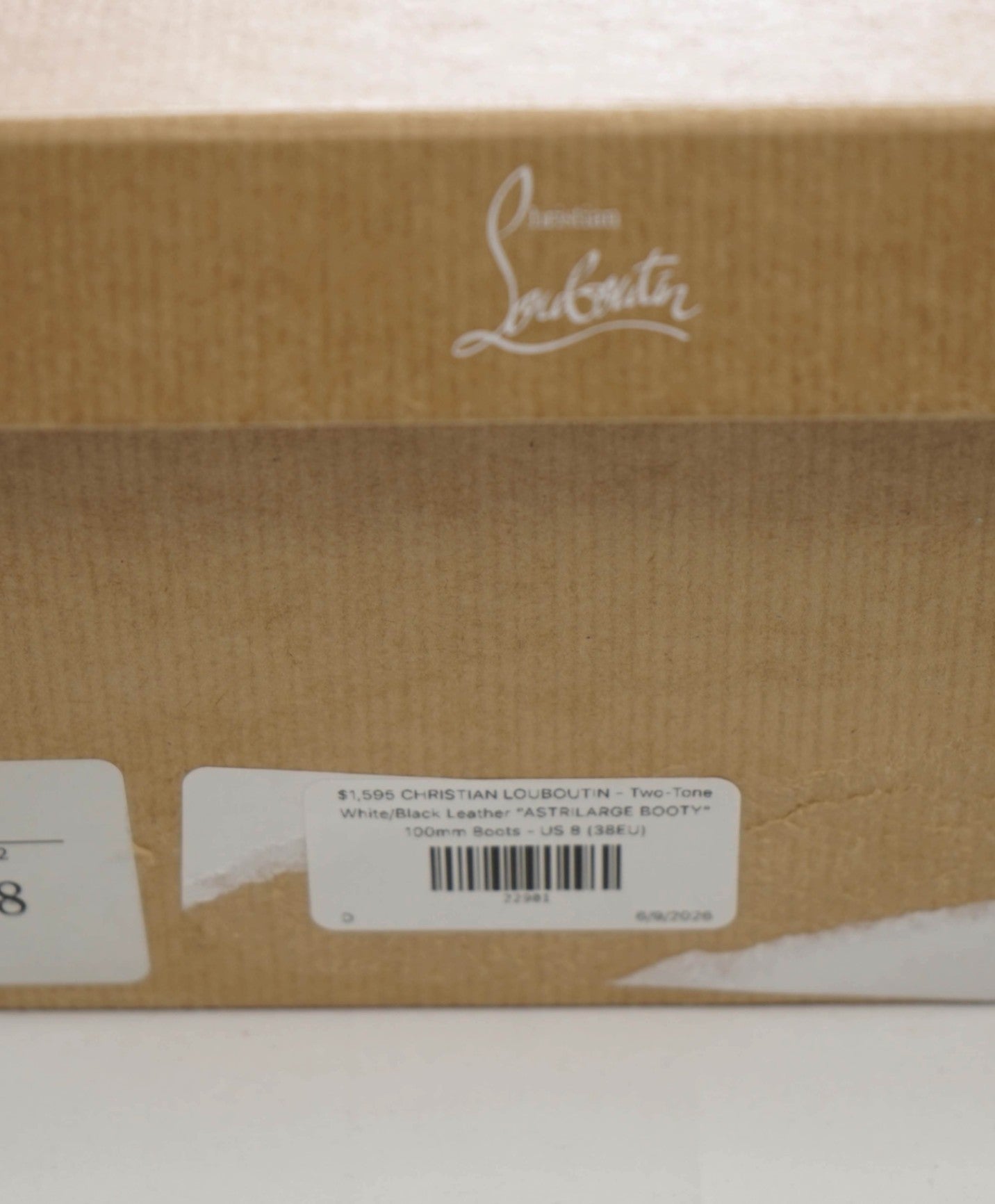 $1,595 LOUBOUTIN - "ASTRILARGE BOOTY" 100mm Boots -38EU