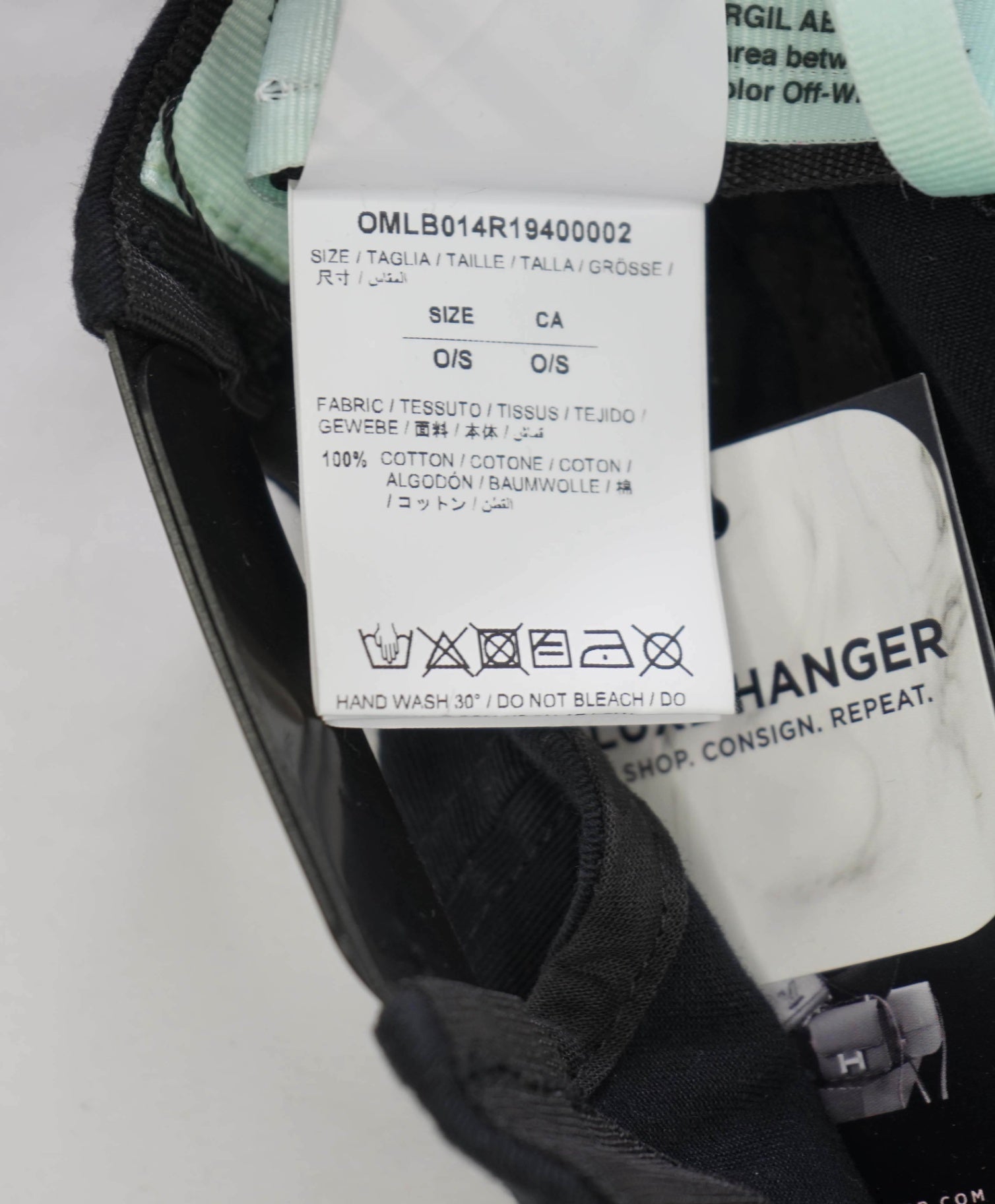 $315 OFF-WHITE - "IMPRESSIONISM" Black Baseball Hat - O/S