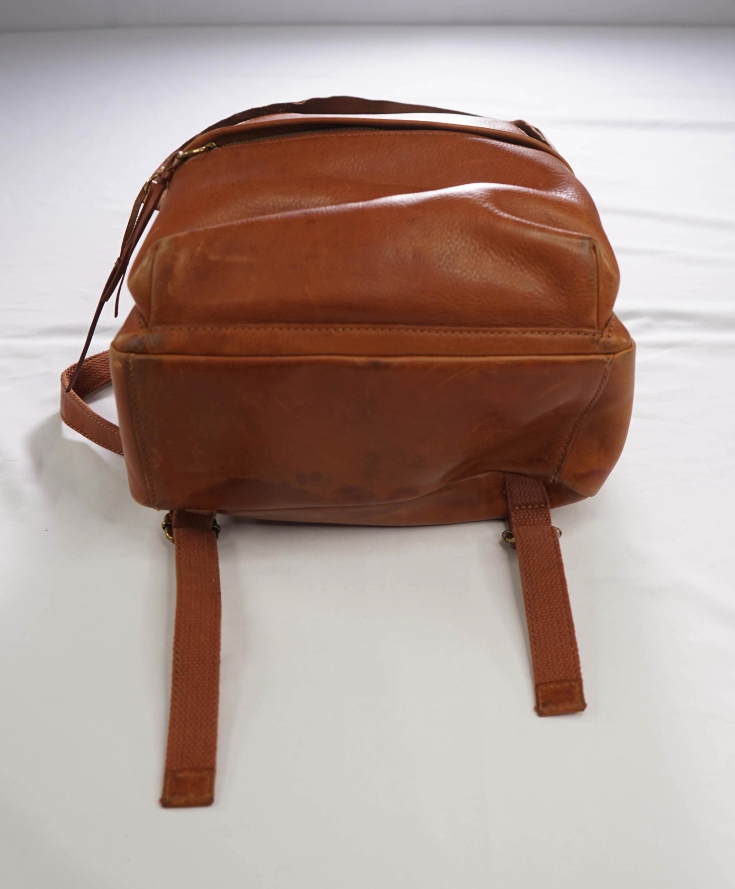 $230 MADEWELL - Saddle Brown Leather Backpack