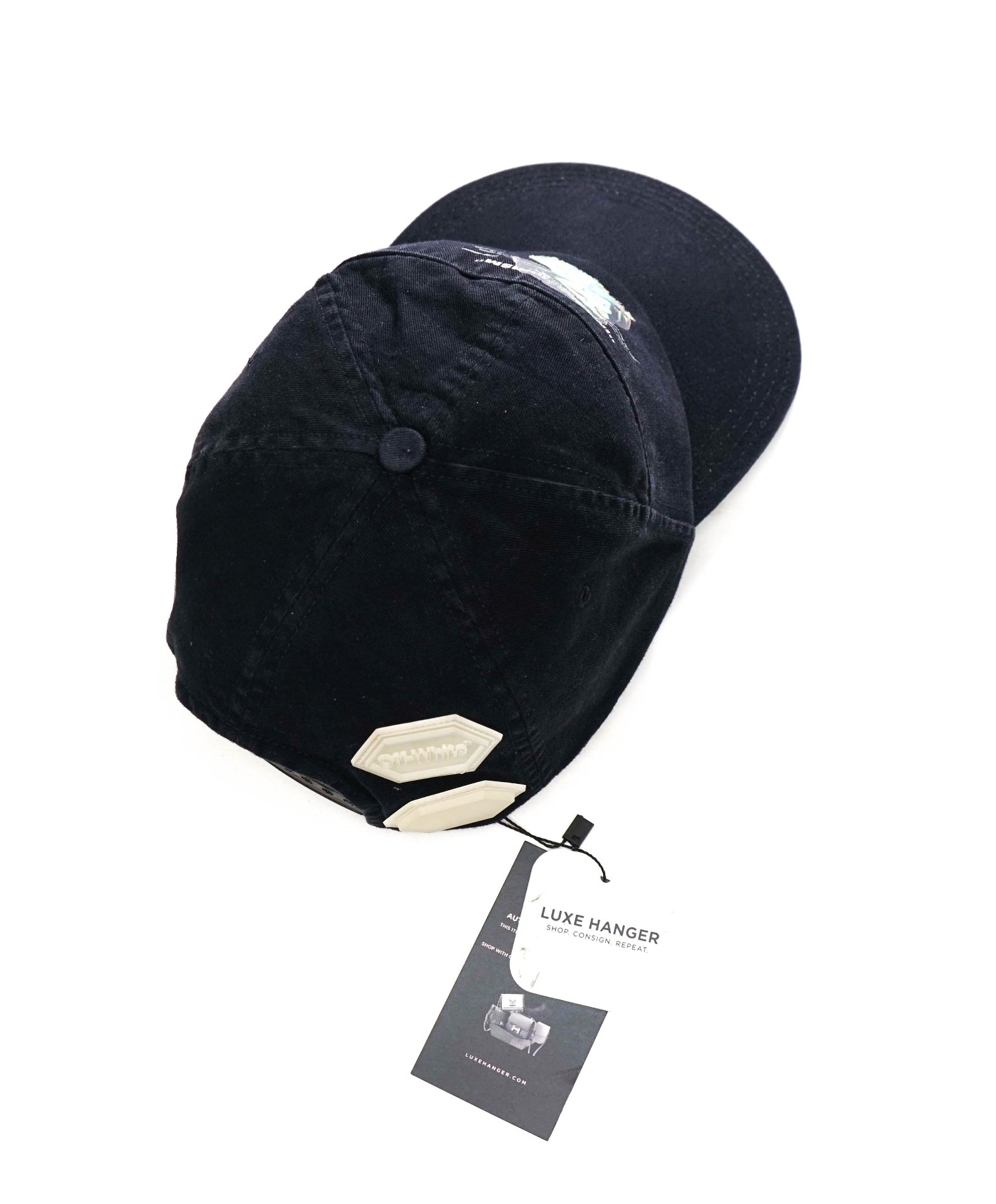 $315 OFF-WHITE - "IMPRESSIONISM" Black Baseball Hat - O/S