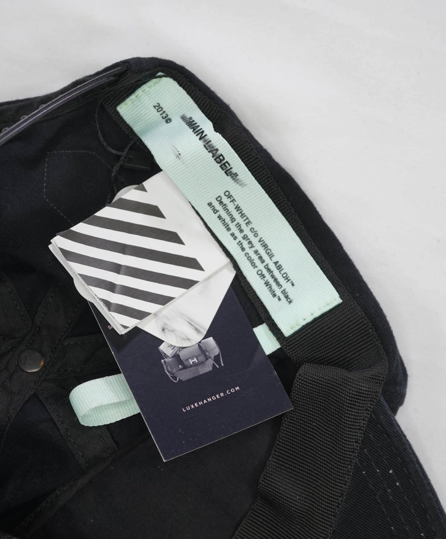 $315 OFF-WHITE - "IMPRESSIONISM" Black Baseball Hat - O/S