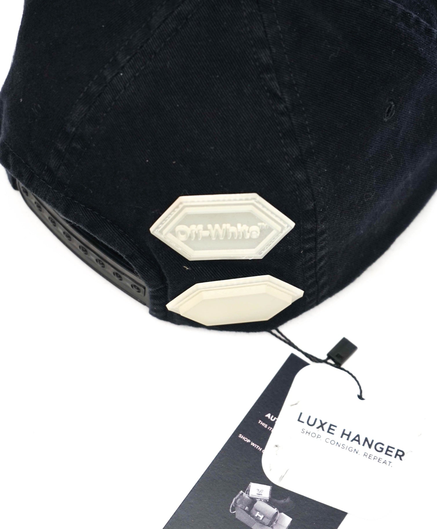 $315 OFF-WHITE - "IMPRESSIONISM" Black Baseball Hat - O/S