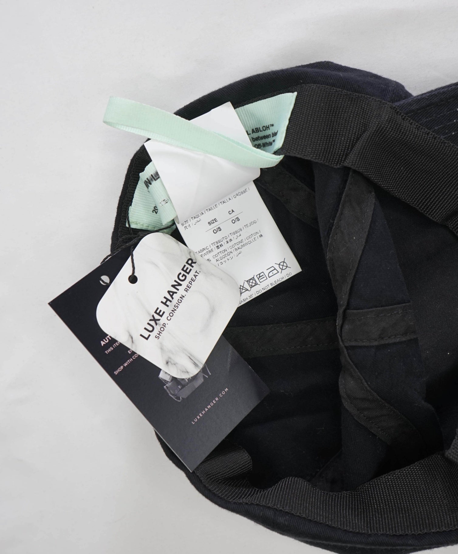 $315 OFF-WHITE - "IMPRESSIONISM" Black Baseball Hat - O/S