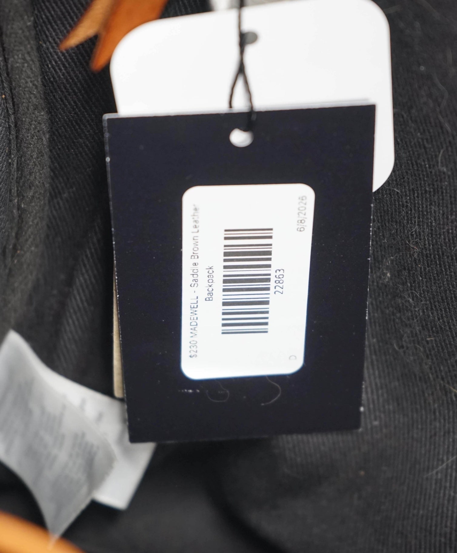 $230 MADEWELL - Saddle Brown Leather Backpack