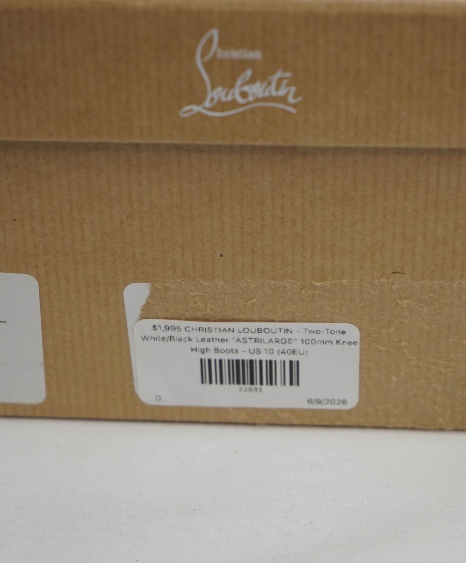 $1,995 LOUBOUTIN - Leather ASTRILARGE 100mm Knee Boots - 40EU