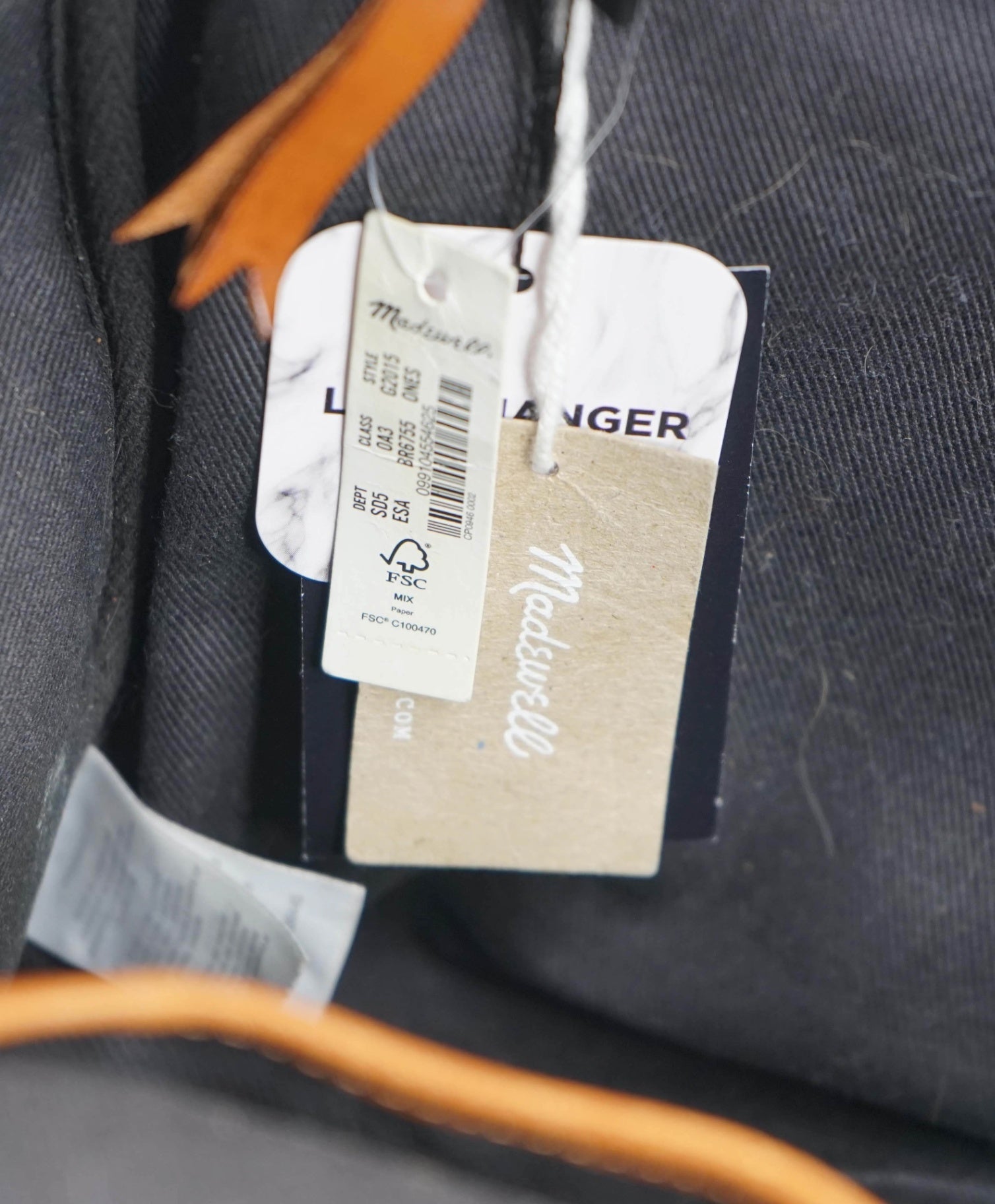 $230 MADEWELL - Saddle Brown Leather Backpack