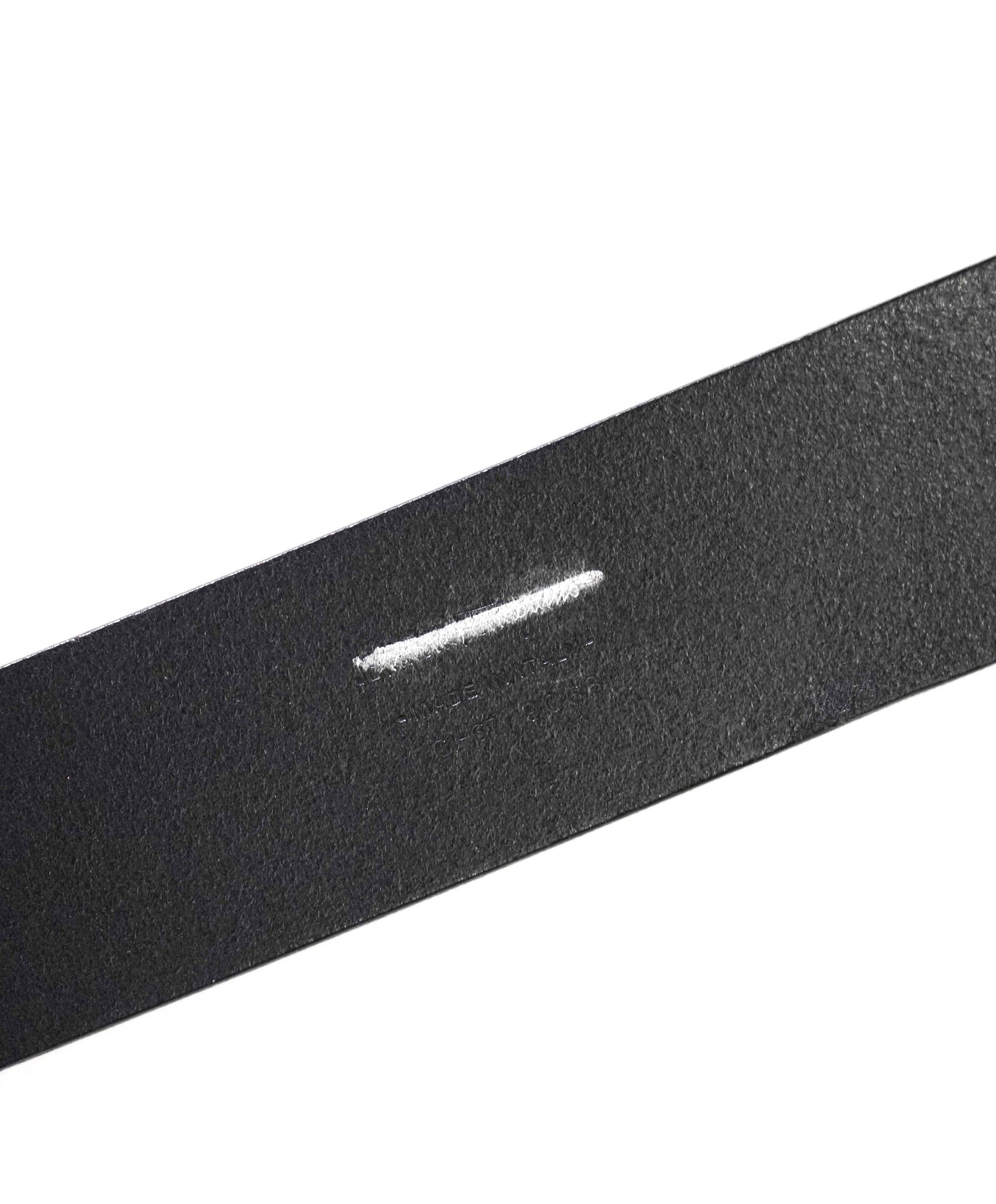 FERRAGAMO - Black Wide Leather Denim Belt - 48W
