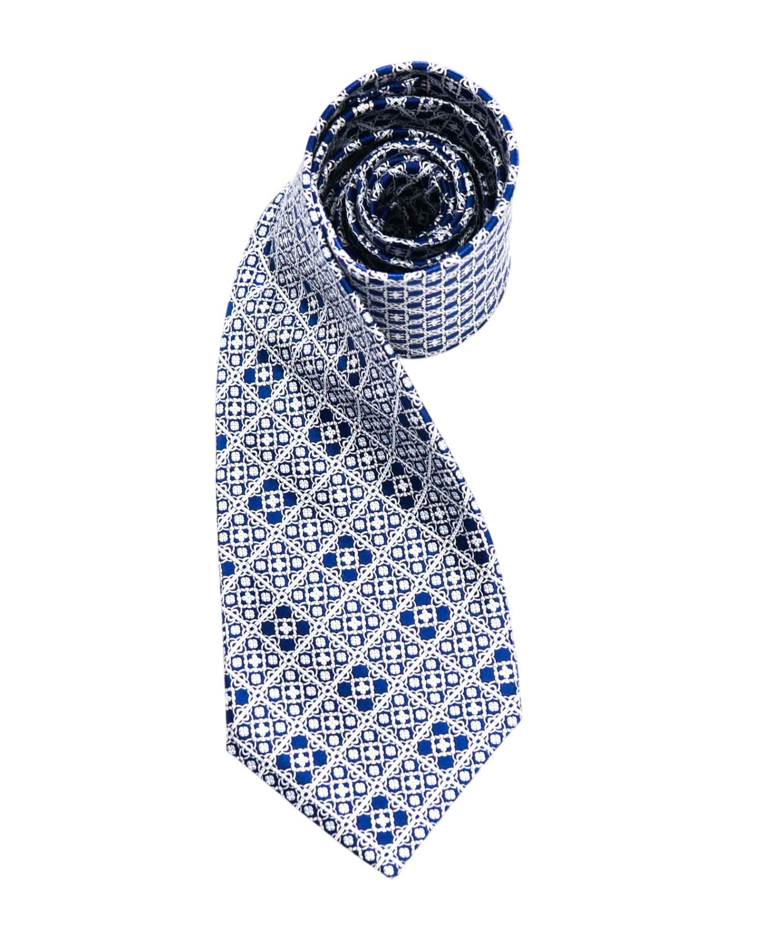 $350 STEFANO RICCI - Gradient Blue/White Pure Silk - 3.5" Tie