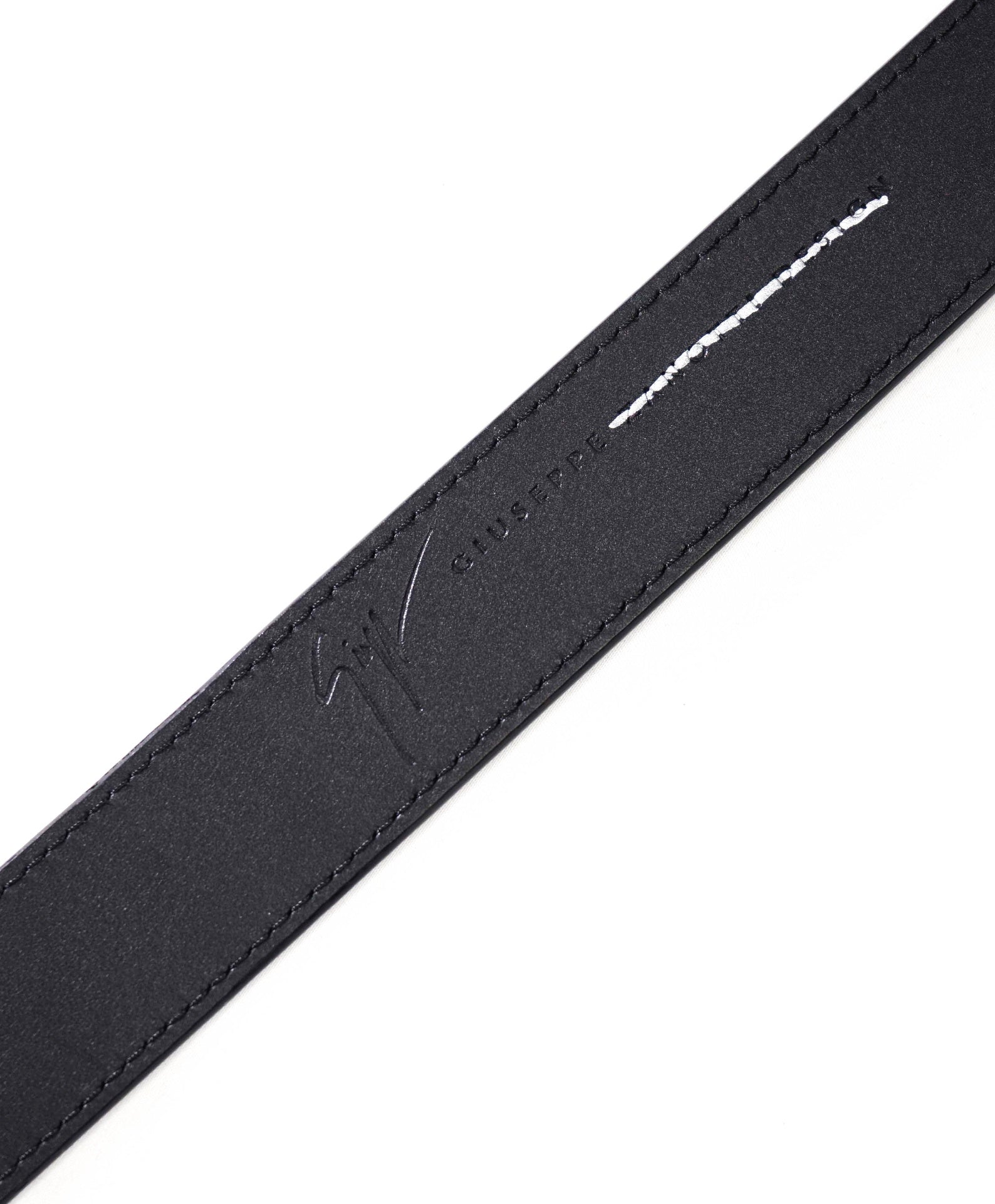 $520 GIUSEPPE ZANOTTI - Snakeskin Embossed Belt - 44W