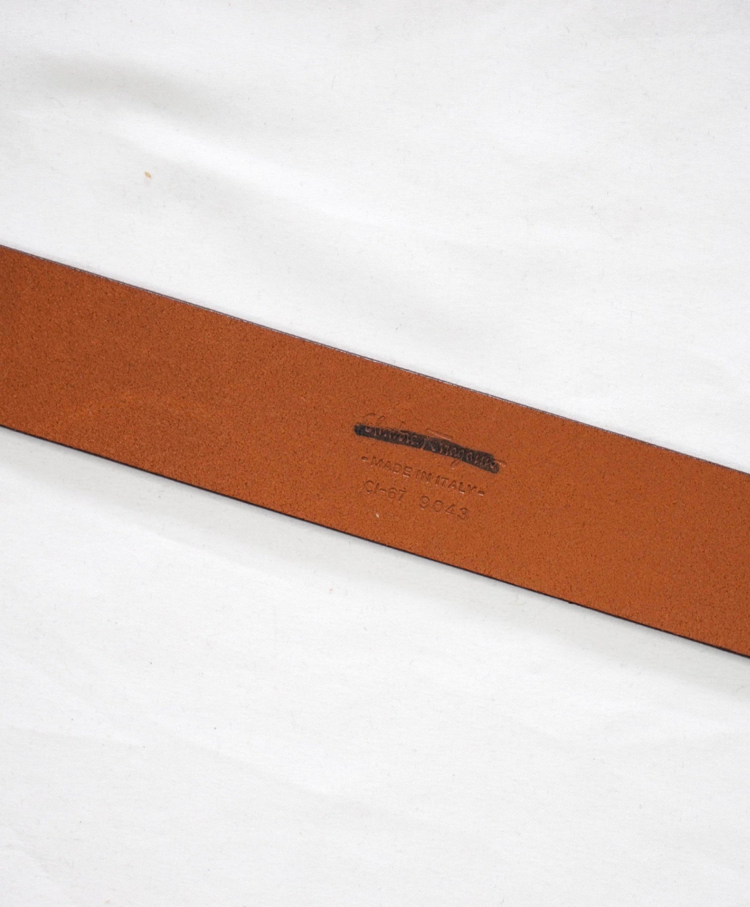 $535 FERRAGAMO - Sardegna Brown Leather Belt - 34