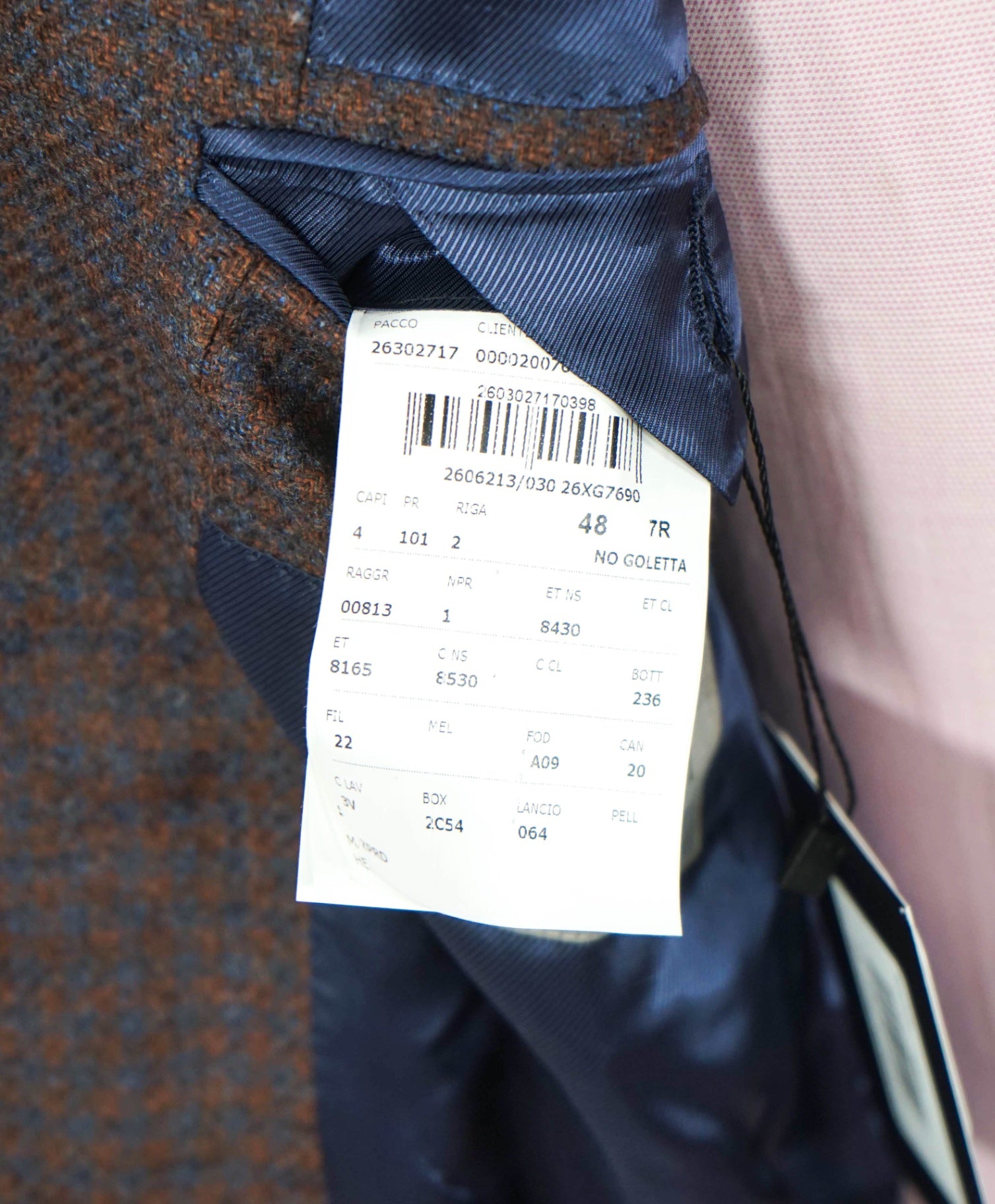 $1,995 CORNELIANI - Red/Navy Gingham Cashmere Blazer - 38R