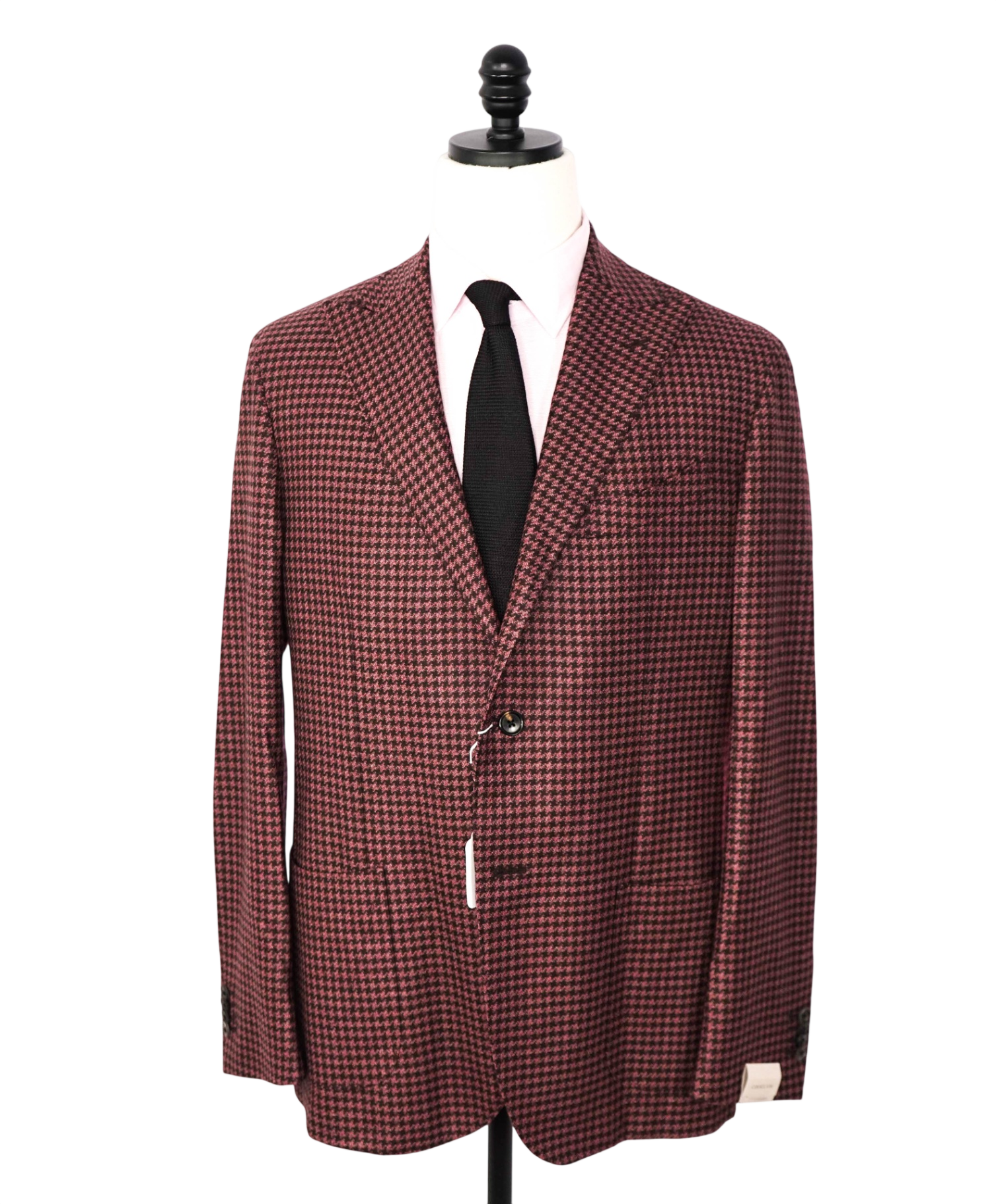 $1,995 CORNELIANI - Pink Houndstooth *17,25 Microns* Blazer - 44R