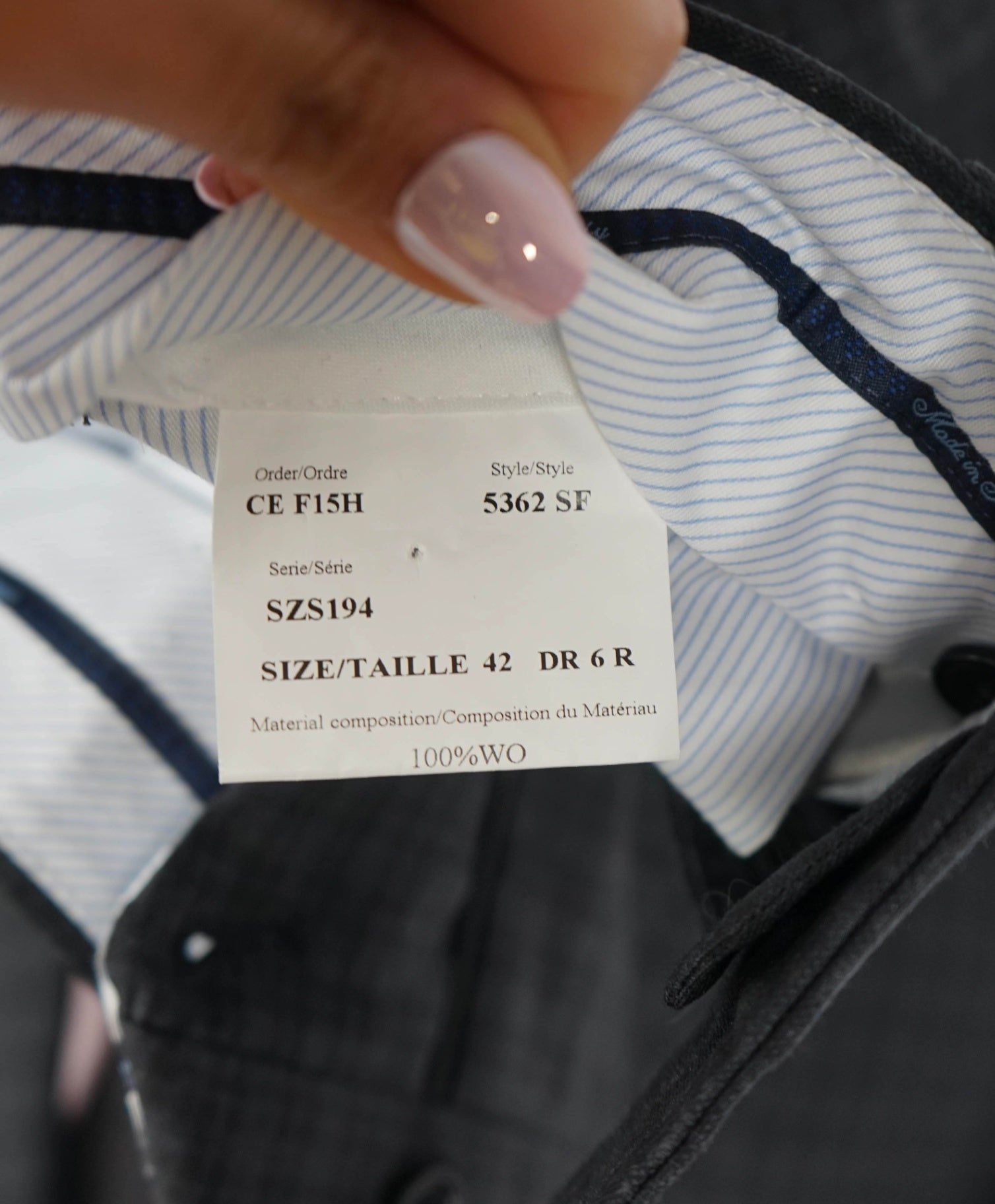 $995 ZEGNA "Traveller" For SFA - Navy Check Wool Suit - 42R