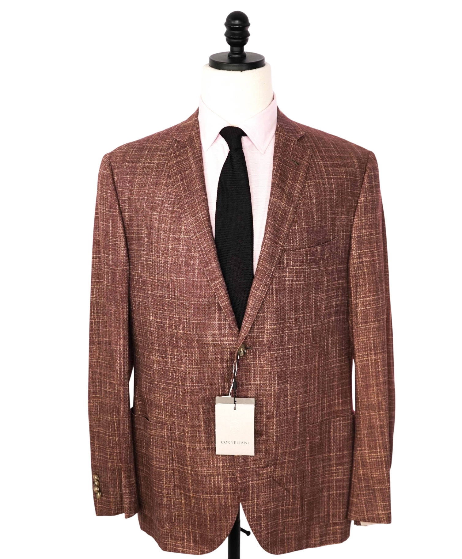 $2,195 CORNELIANI - Brick Red *PURE SILK* Blazer - 44R
