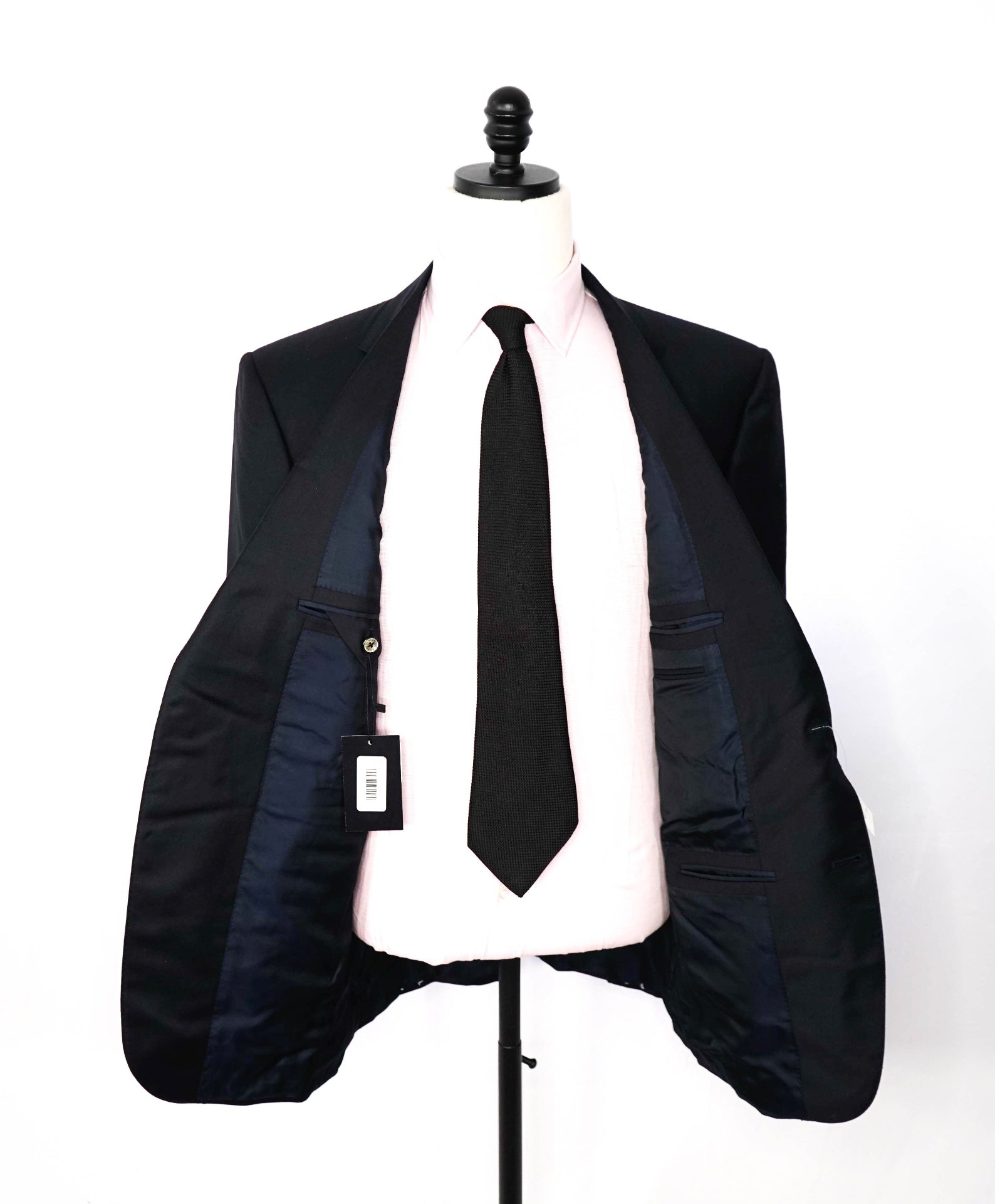 $4,290 ZEGNA - Solid Navy TROFEO Wool Suit - 46R